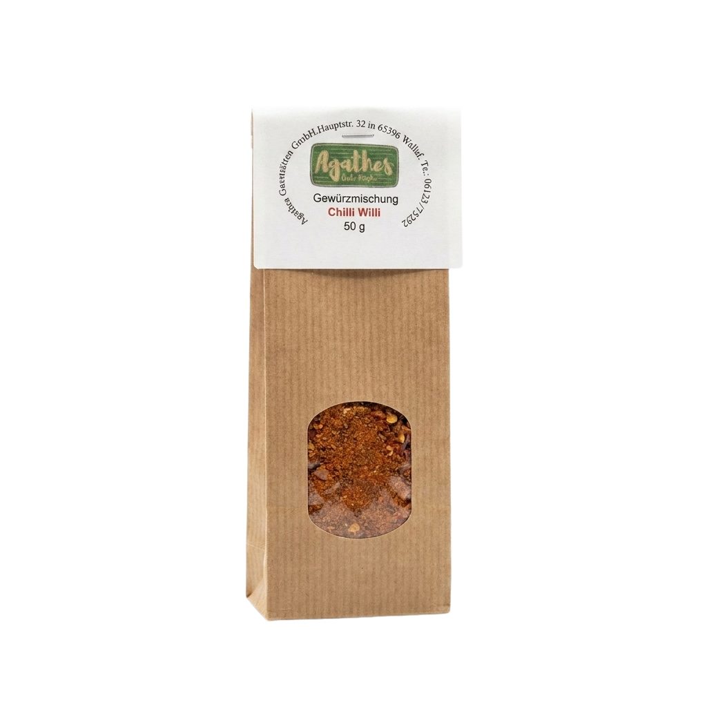Agathes gute Küche Gewürz Chilli Willi, 1 x 50 g, 1 St. (Glas), würzig-scharf
