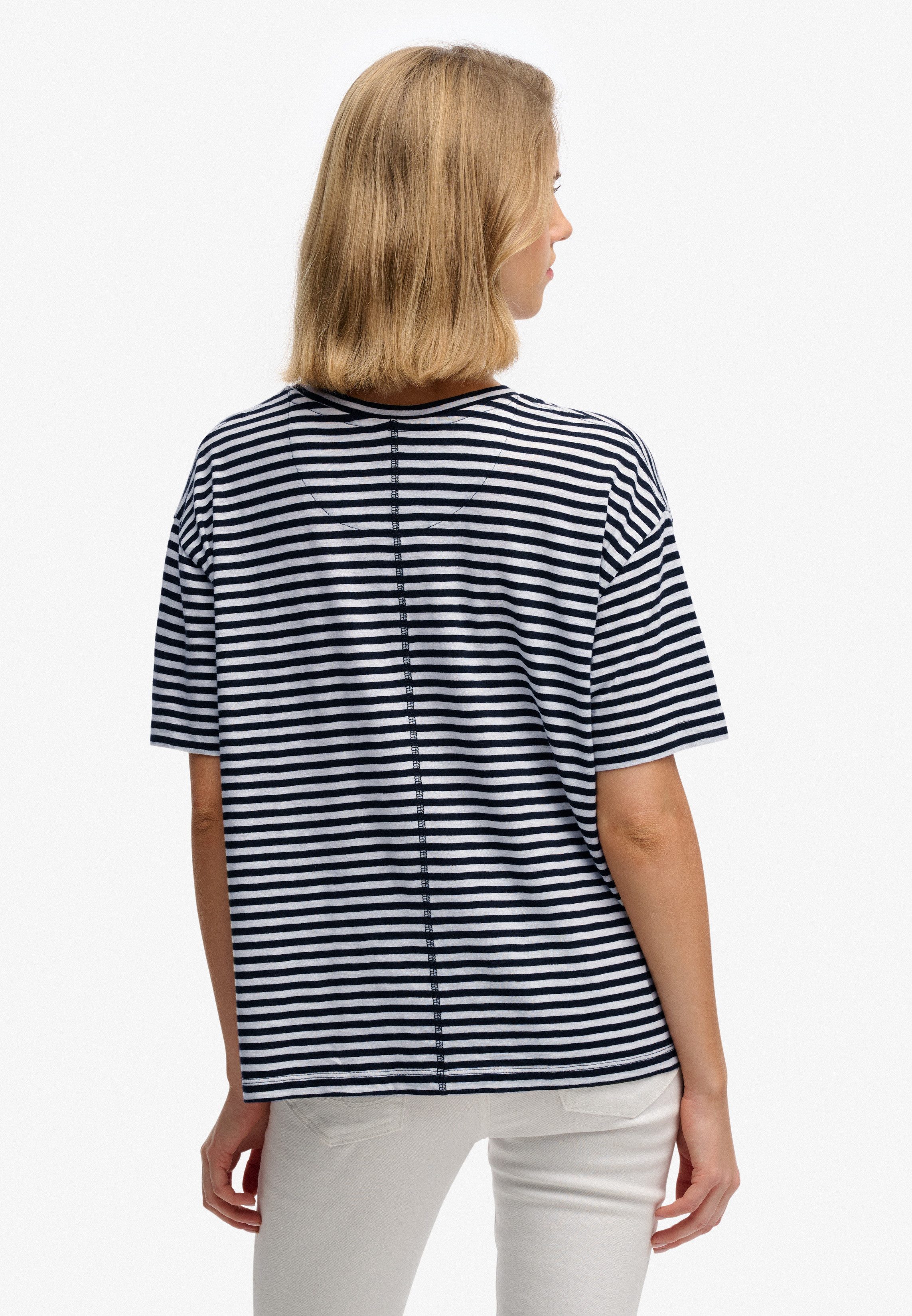 Superdry T-Shirt STUDIOS CREW TEE mit Markenlabel, aus Baumwollmischung, Relaxed Fit, Kurzarm