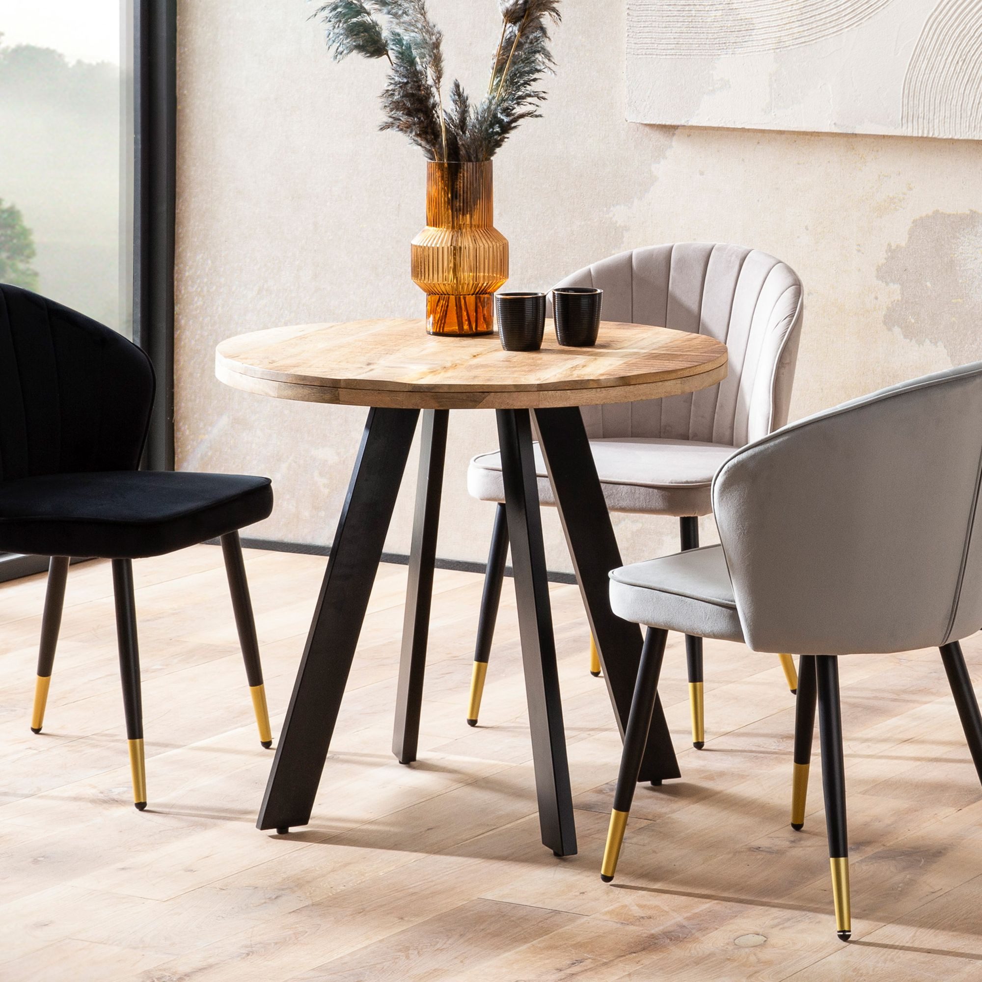 FINEBUY Esstisch FB105152 (80x80x75 cm, Mango günstig online kaufen