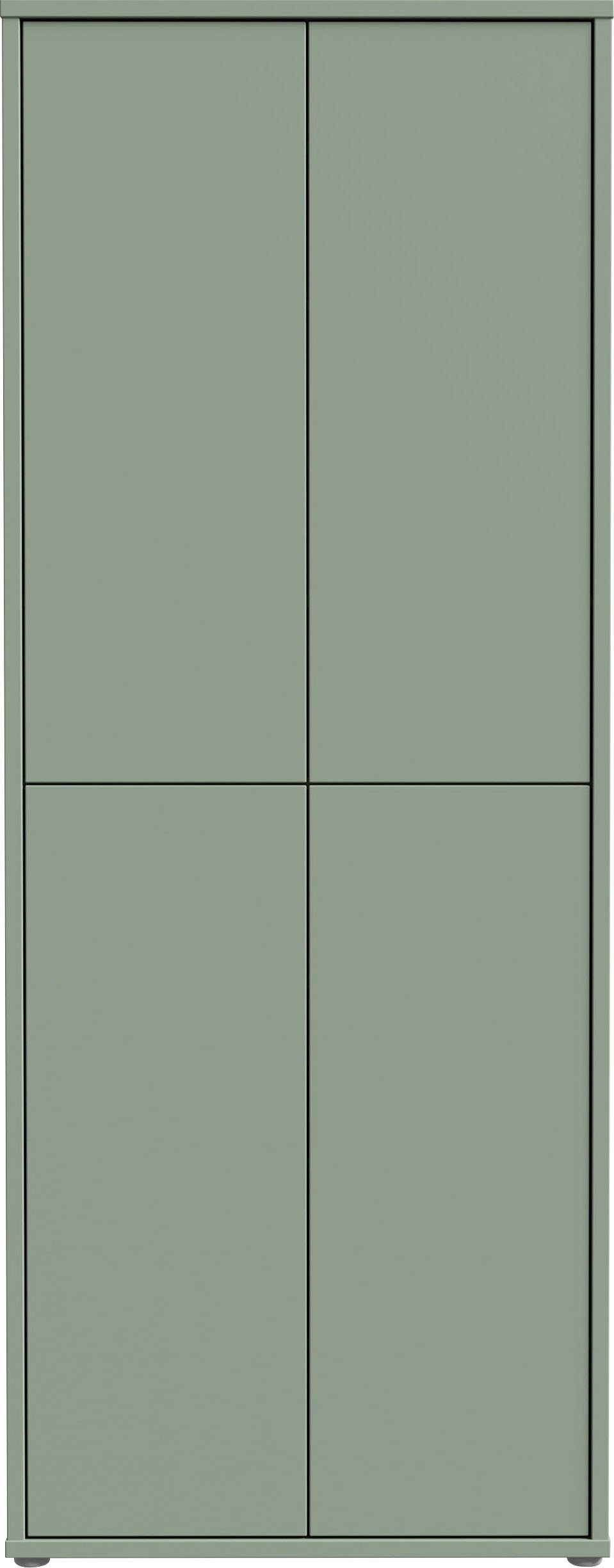 FORTE Schuhschrank Alice Springs, Schuhschrank, Höhe 191,9 cm, 4 Türen, viel Platz (B/H/T 74,5/191,9/34,9 cm) Stauraumschrank, Mehrzweckschrank, Breite 74,5 cm, mit 8 Böden