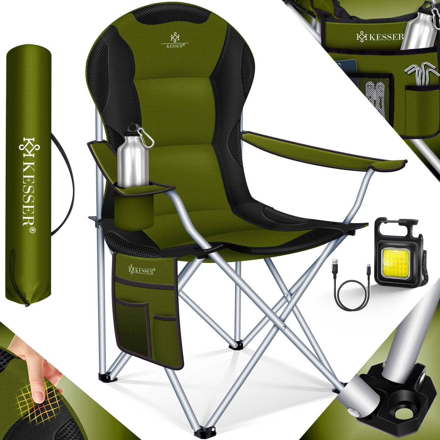 KESSER Campingstuhl, Campingstuhl faltbar bis 150kg günstig online kaufen