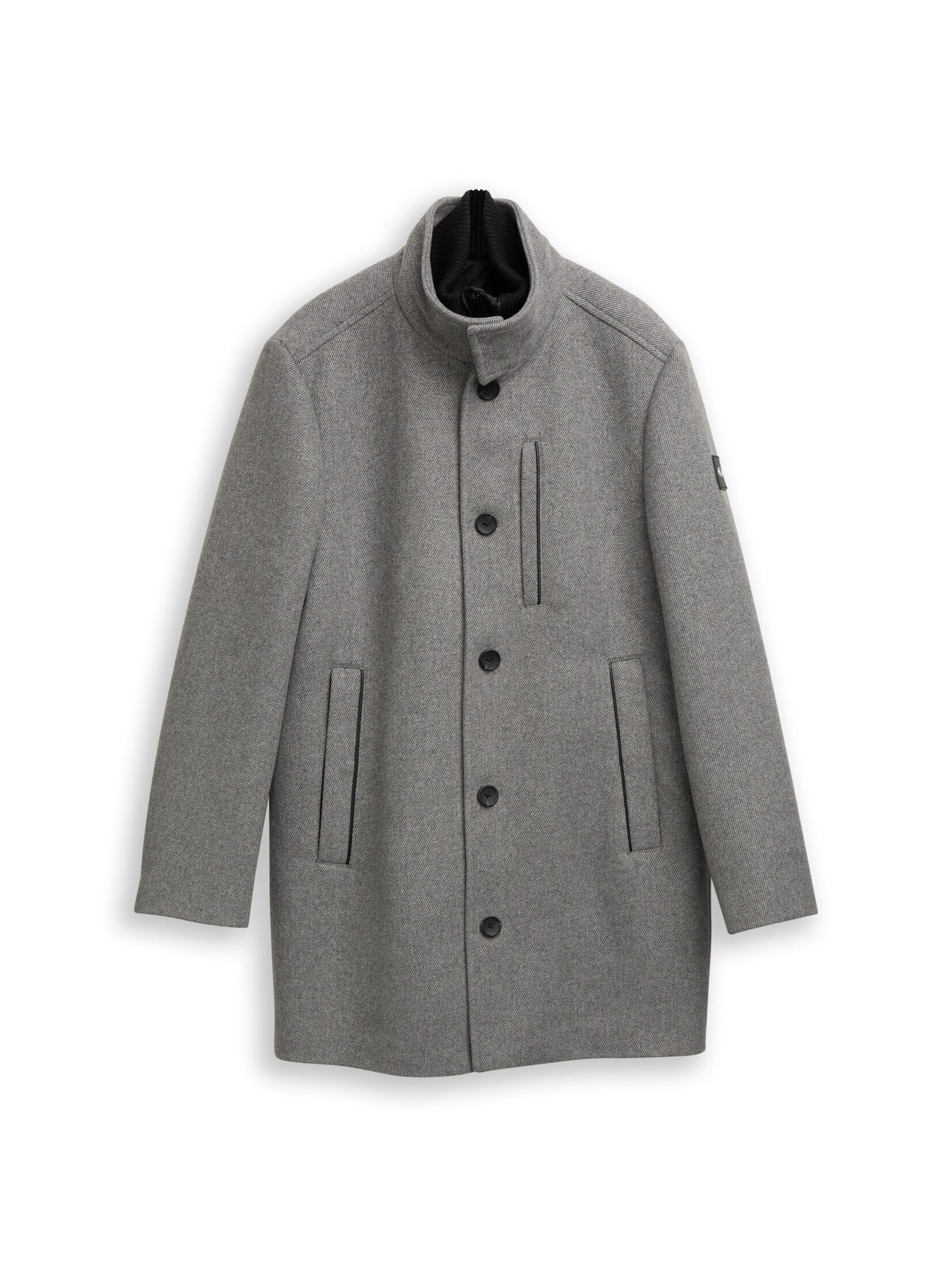 light stone grey wool twill