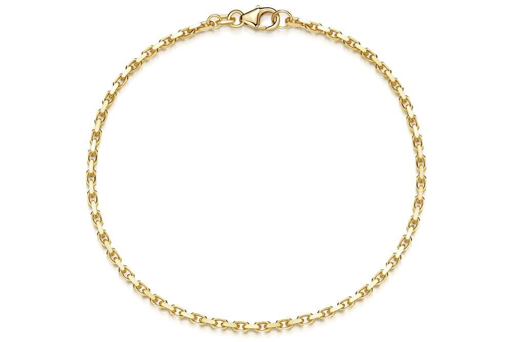 Silberkettenstore Goldarmband Ankerkette 2mm Armband - 585 Gold, Länge wählbar von 18-23cm