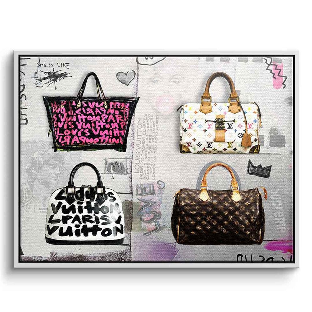 DOTCOMCANVAS® Leinwandbild Louis Vuitton, Leinwandbild Louis Vuitton Handtasche Mode Fashion Wandbild