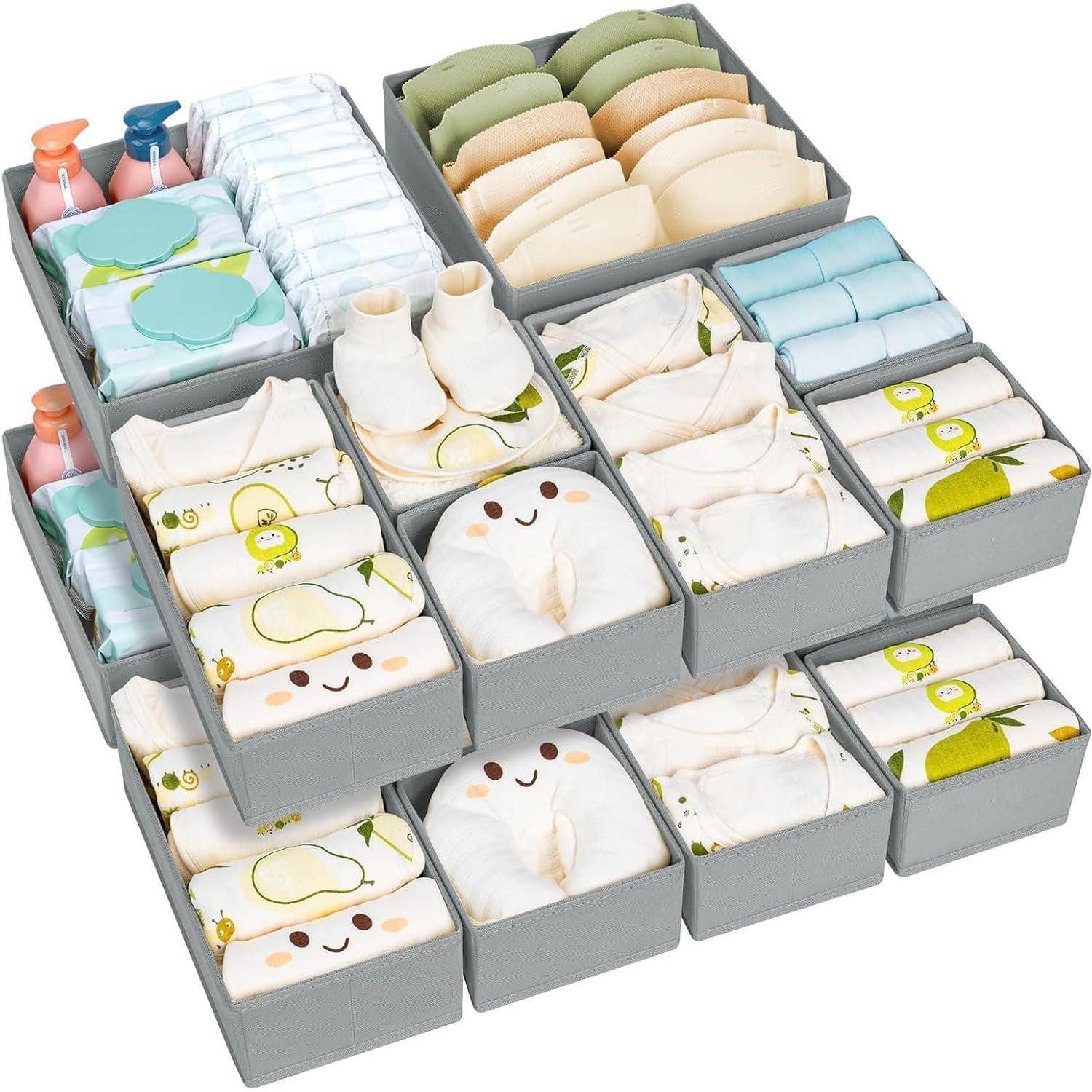 LuxusKollektion Schubladeneinsatz Schubladen Organizer Kleiderschrank - Faltbare Unterwäsche 15er Set