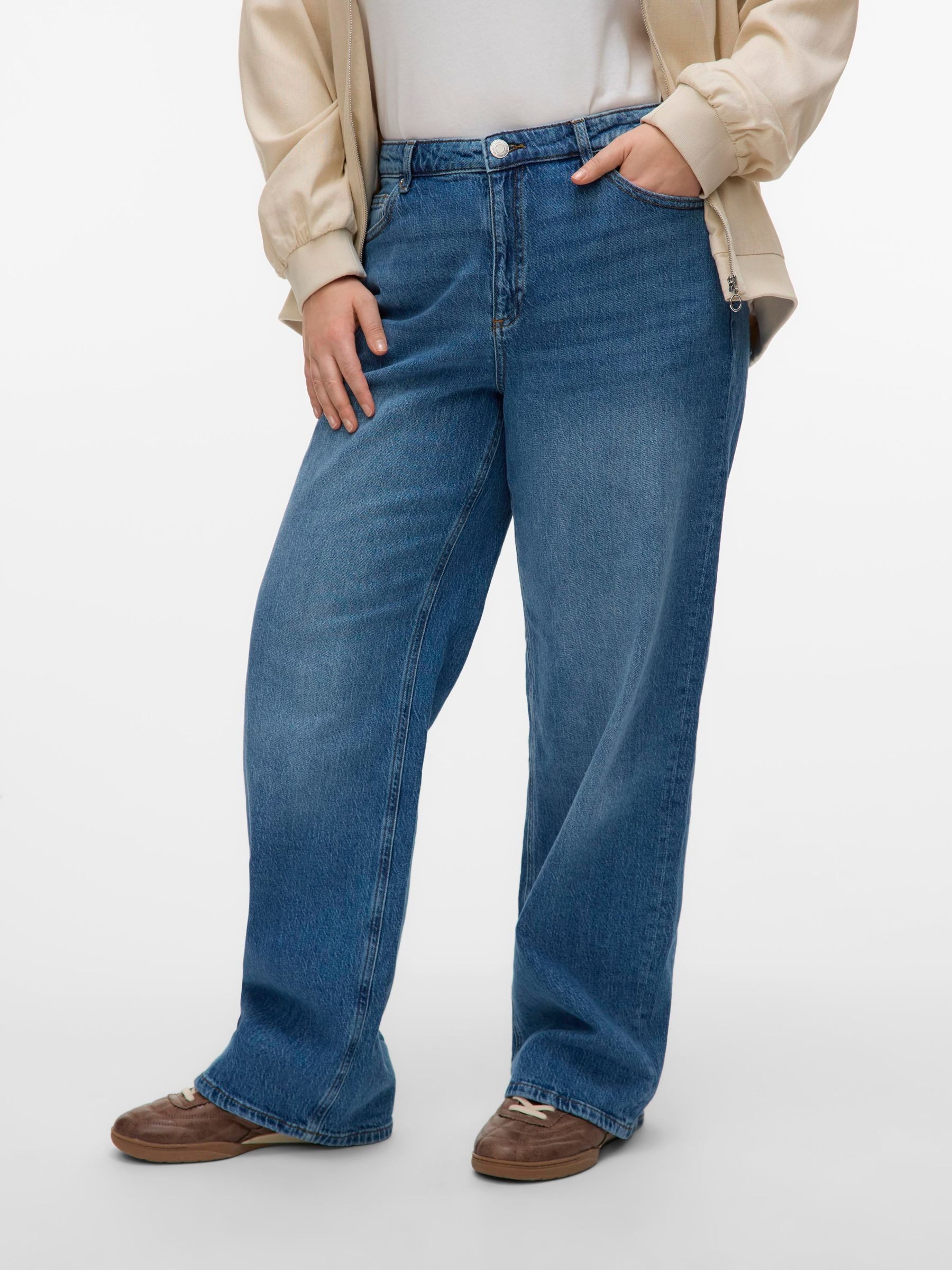 Vero Moda Curve High-waist-Jeans VMCTESSA HR WIDE J RA380 GA CUR NOOS