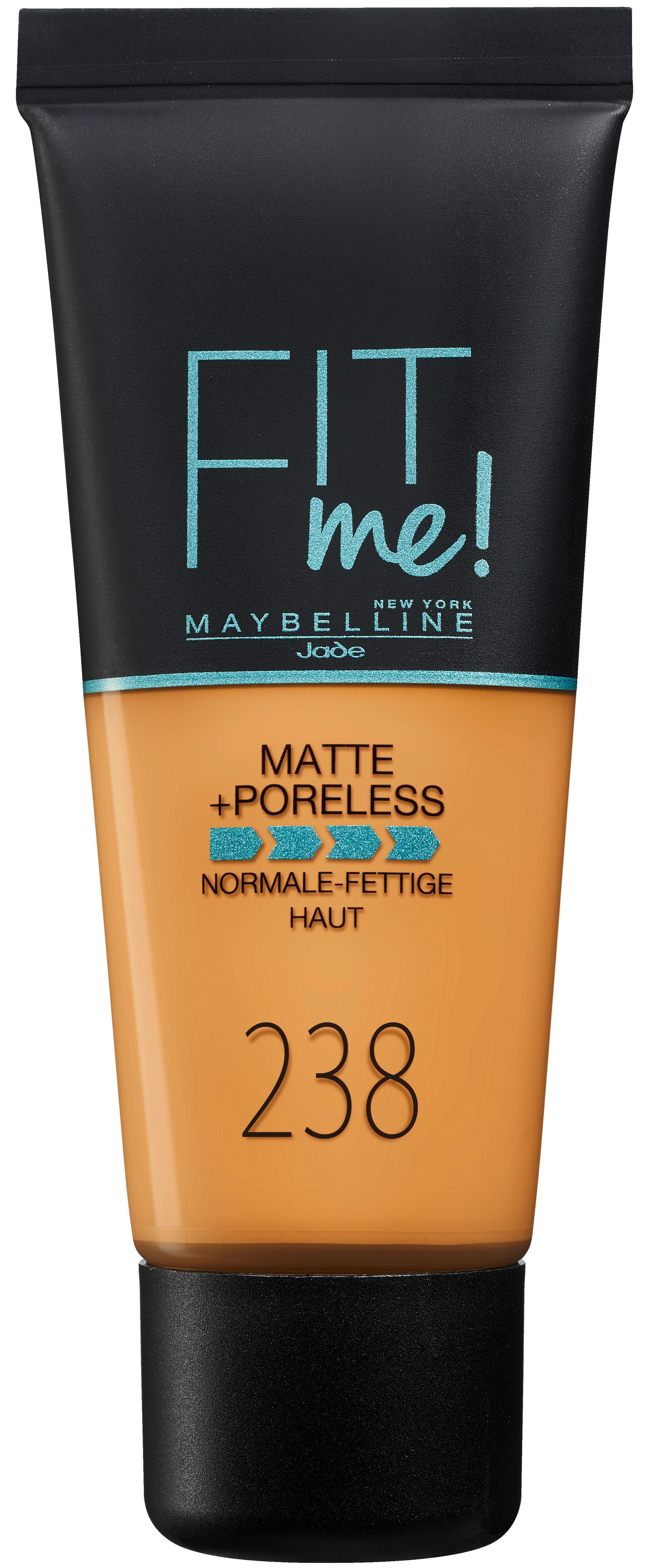 MAYBELLINE NEW YORK Foundation Fit Me! Matte + Poreless Make-Up, mit langanhaltender Formel
