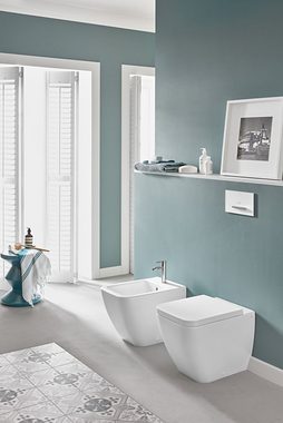 Villeroy & Boch WC-Sitz Venticello, Mit Absenkautomatik und QuickRelease 377 x 455 x 41 mm - Stone White