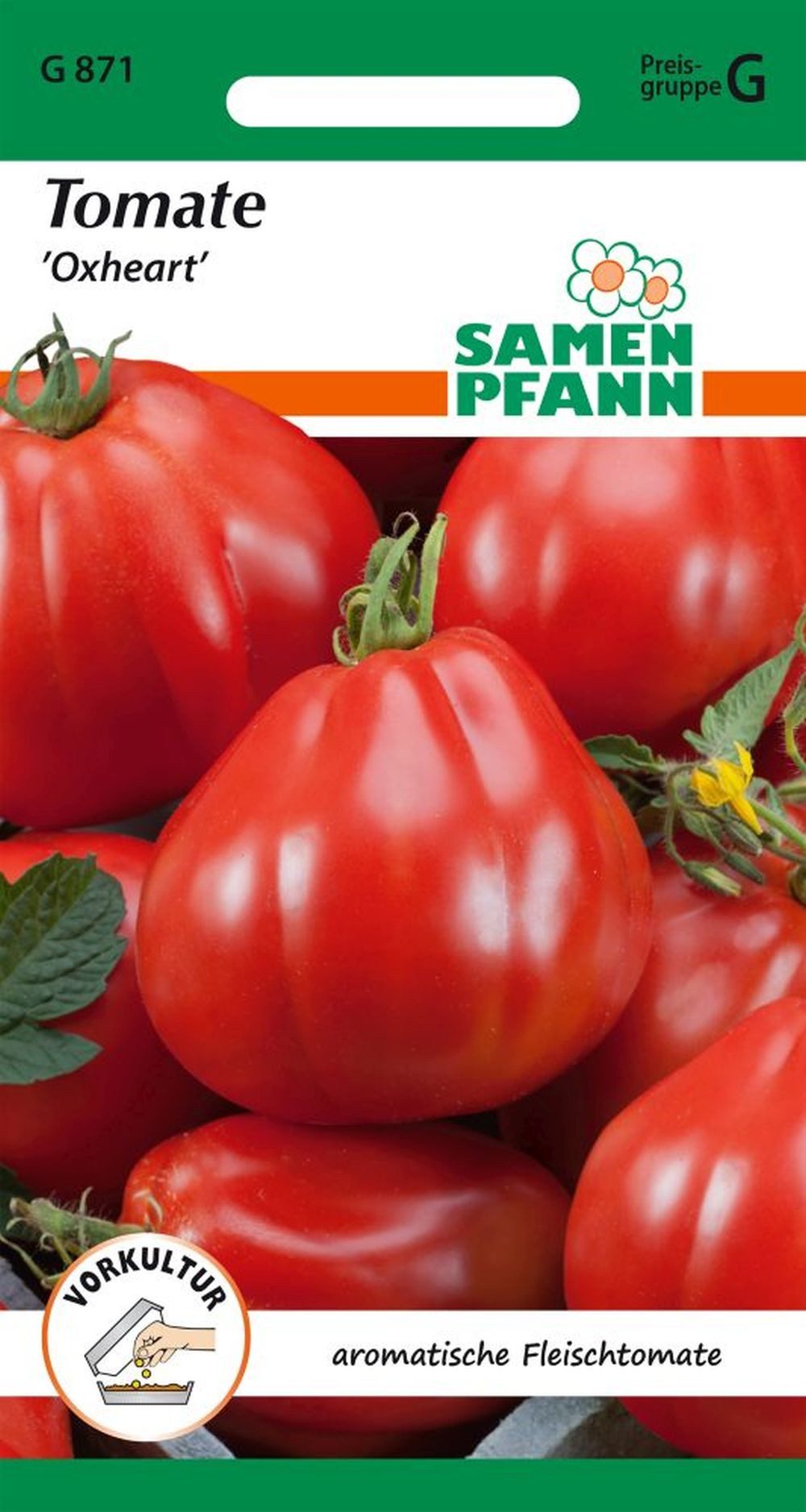 SAMEN PFANN Gemüsesamen Fleischtomate, Oxheart (Typ Ochsenherz) - Saatgut Tomaten Samen, Solanum lycopersicum