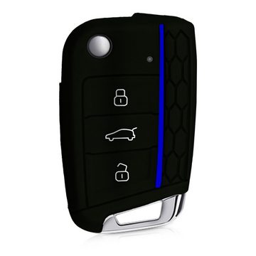 kwmobile Schlüsseltasche Autoschlüssel Silikon Hülle für VW Golf 7 MK7, Schlüsseltasche