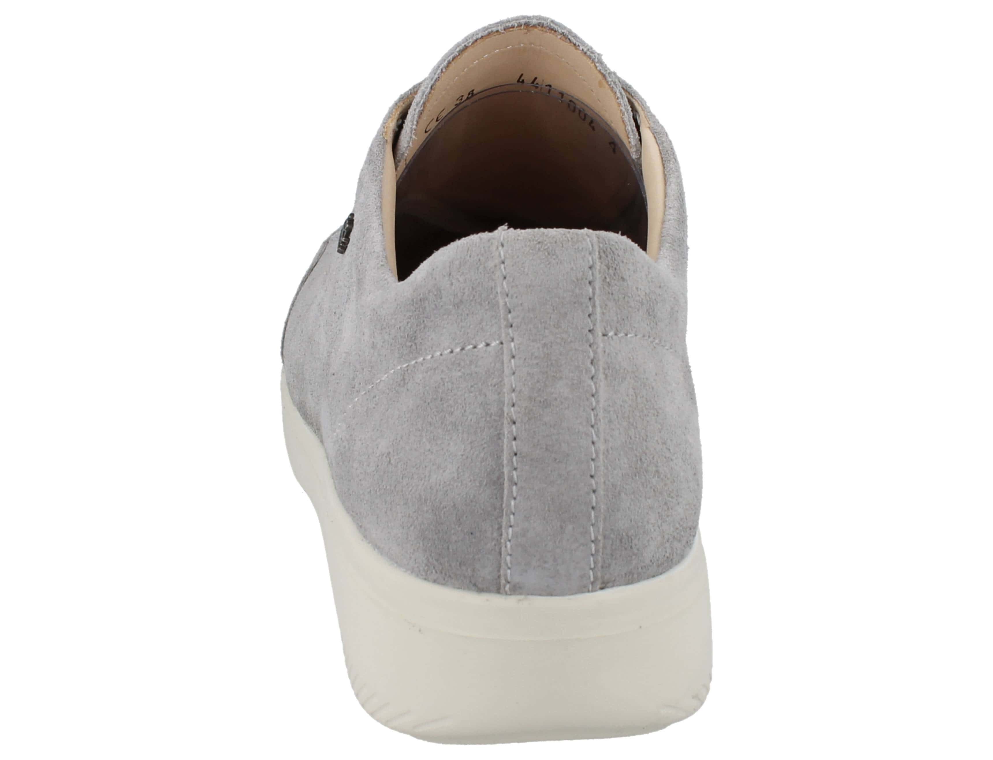 Finn Comfort FINN COMFORT Fataga Damen Schnürhalbschuhe grau Veloursleder - Größe: Schnürschuh Wechselfußbett