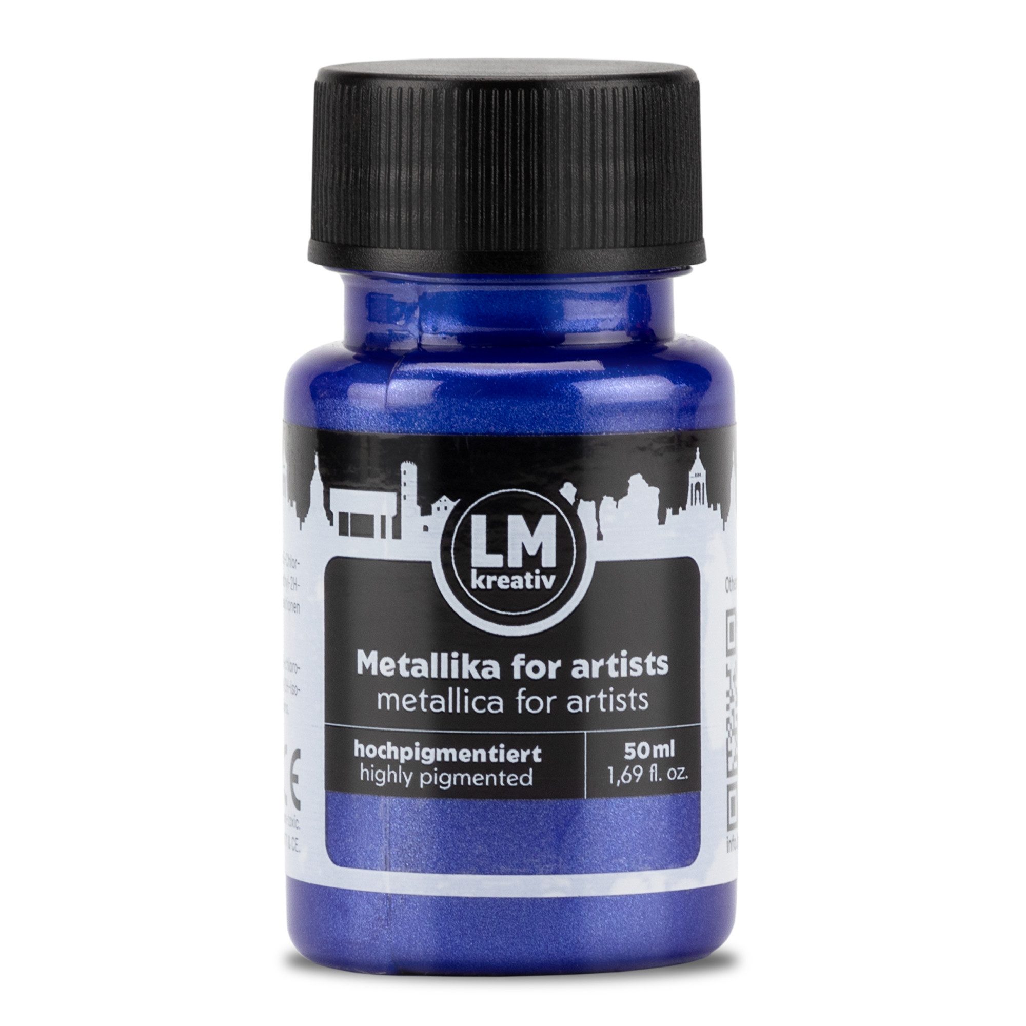 LM-Kreativ Bastelfarbe Metallika for Artists, hochpigmentiert, lichtecht, wasserfest, schnelltrocknend