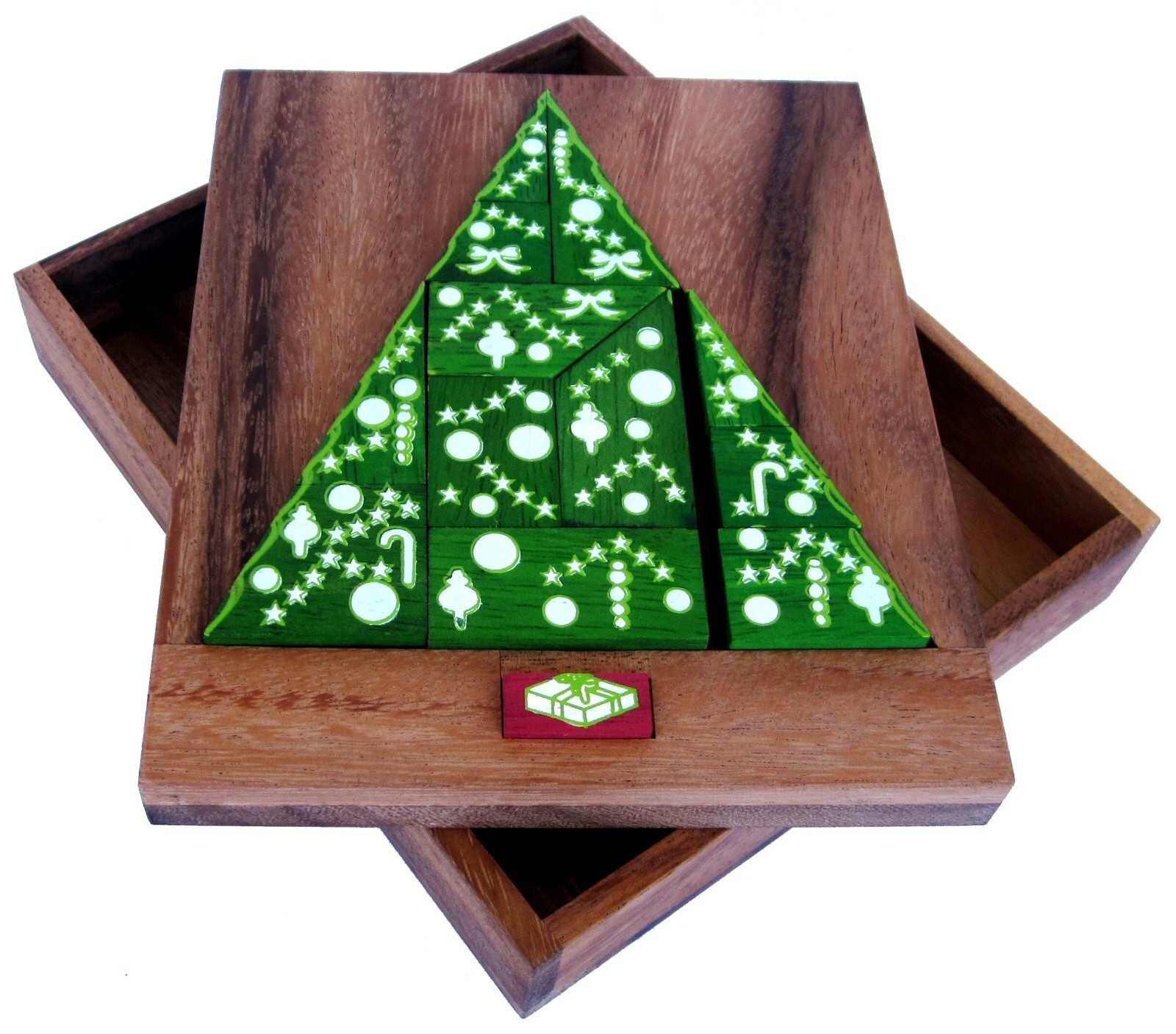 LOGOPLAY 3D-Puzzle Der Weihnachtsbaum, Puzzleteile, Der Weihnachtsbaum liebevoll bemaltes Holzpuzzle mit Geschenkstein