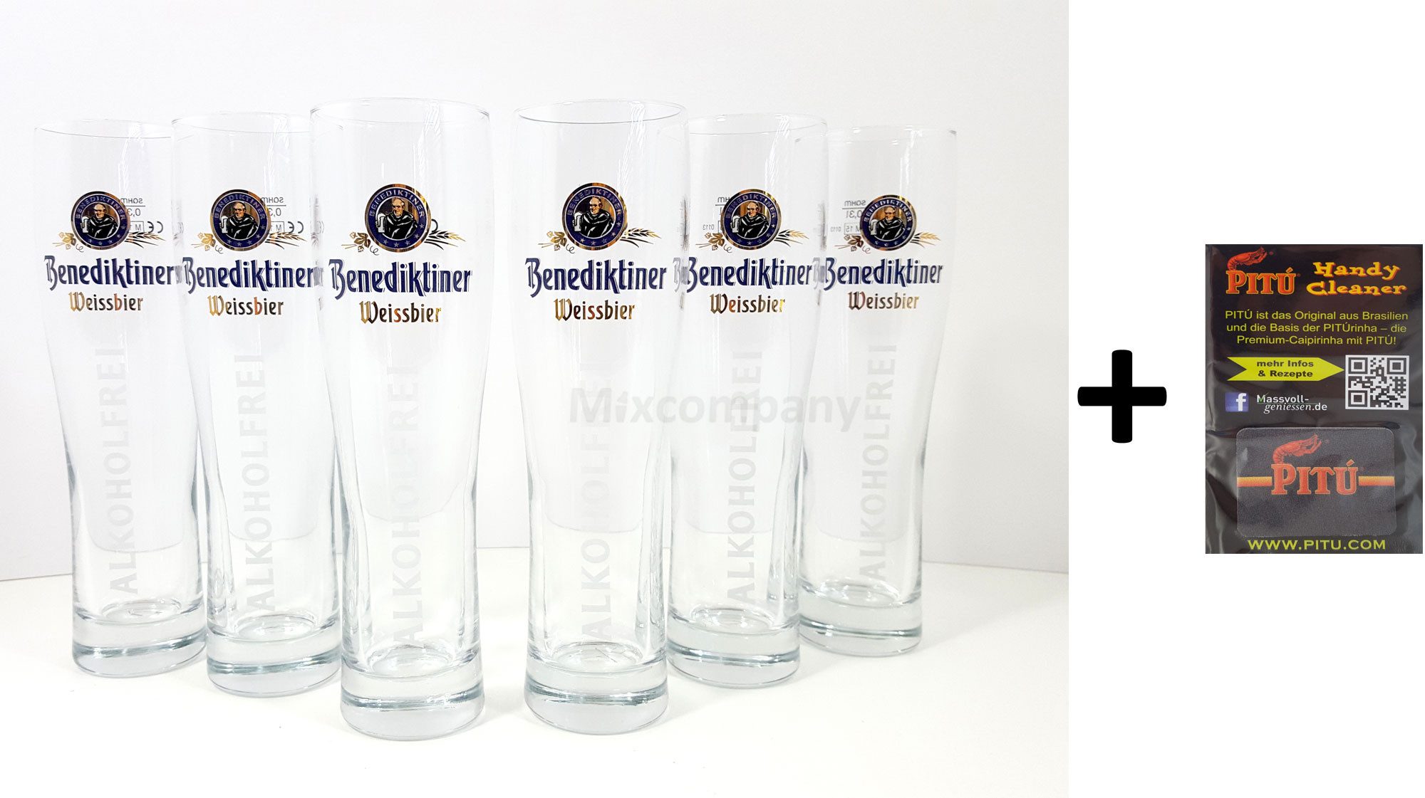 Gläser-Set Benediktiner Gläser-Set - 6x Benediktiner Weissbier / Bier Alkoholfr