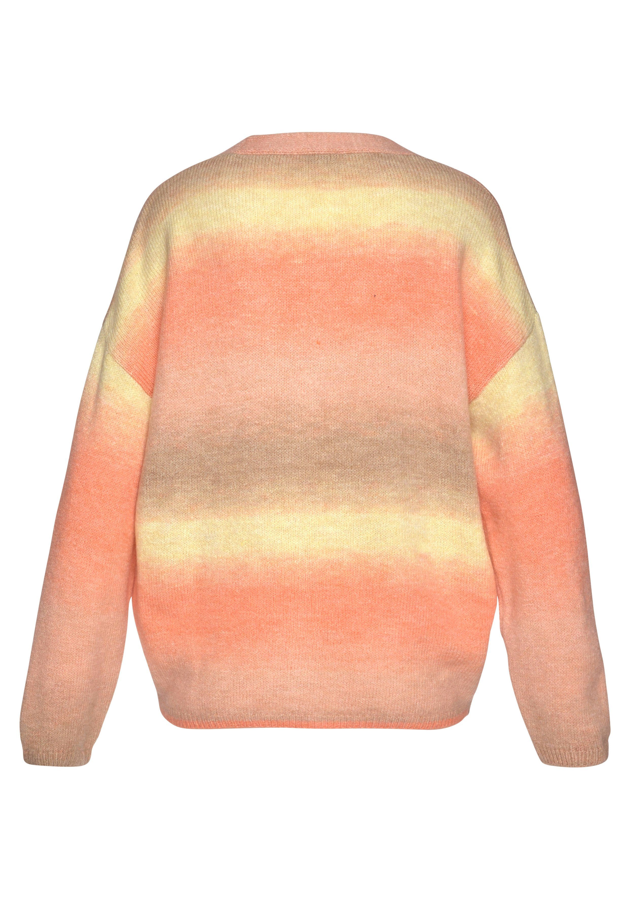 LASCANA Strickjacke mit Farbverlauf, weicher Cardigan, modische Passform
