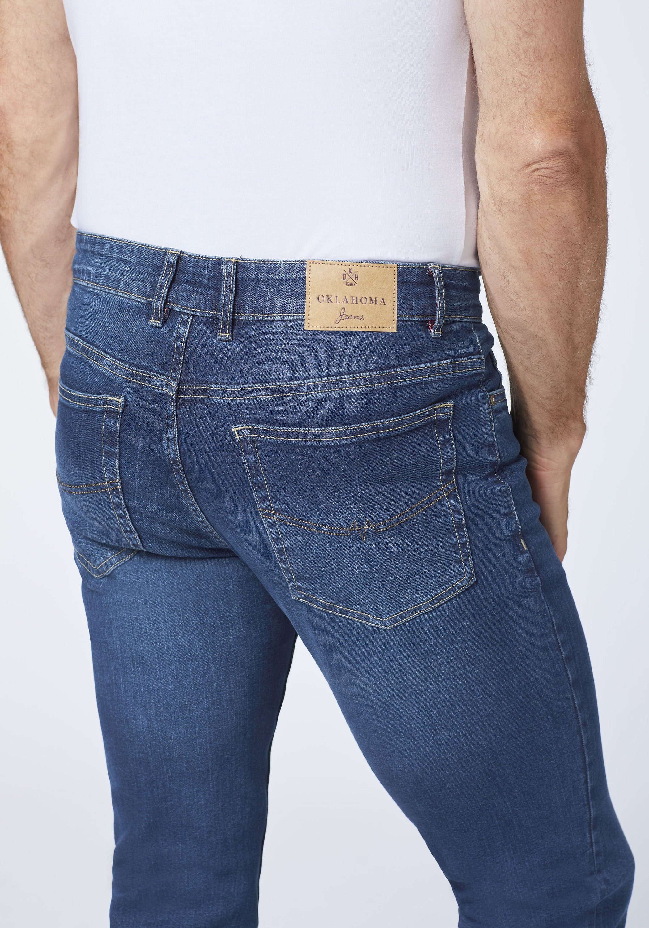 Oklahoma Jeans Straight-Jeans aus blauen Denim (1-tlg)