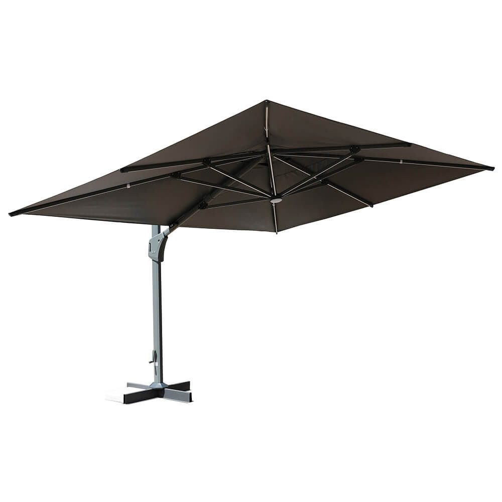 HOME DELUXE Sonnenschirm LED DIARO - ohne Schirmständer, LxB: 400x300 cm, 360° Drehfunktion, Solarbetriebene LED-Leuchten