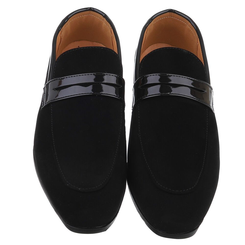 Coolwalk Eleganter Herrenschuh mit poliertem Detail für besondere Anlässe Slipper (89858804) Blockabsatz Business-Schuhe in Schwarz