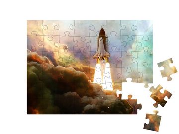 puzzleYOU Puzzle Raumfähre startet zu einer Mission, NASA-Bild, 48 Puzzleteile, puzzleYOU-Kollektionen Weltraum, Universum