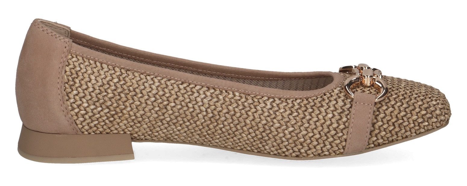 Caprice Ballerina, Blockabsatz, Bequemschuh, Businessschuh mit Schmuckelement