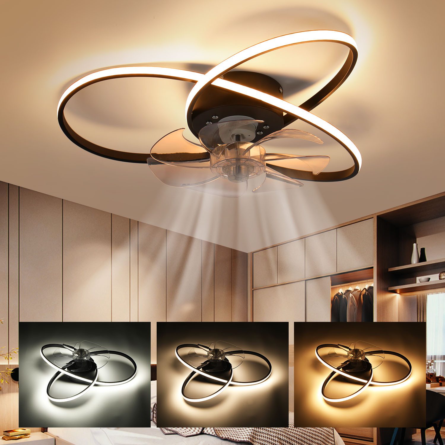 oyajia LED Deckenleuchte 60W Blumen LED günstig online kaufen