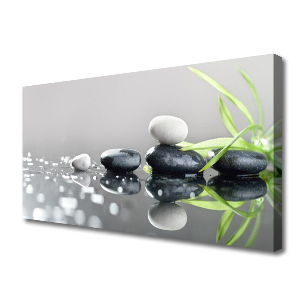 Tulup Leinwandbild XXL Wandbilder Leinwandbilder Bilder Canvas Bild 100 cm x 50 cm, Zen Spa Tonisiert das Gras, Leinwandbild