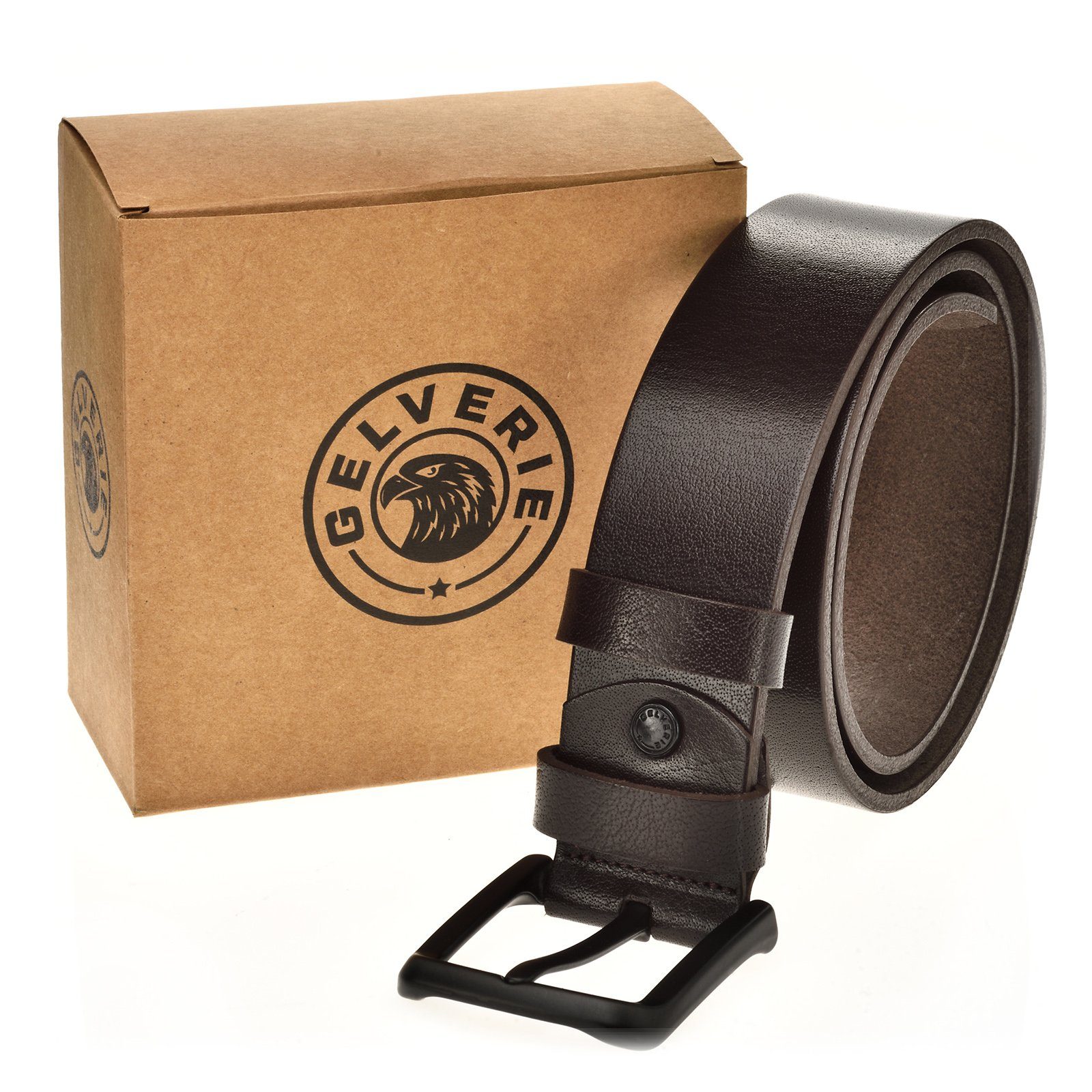 Gelverie Ledergürtel Herren Ledergürtel Dunkelbraun GG-104 günstig online kaufen