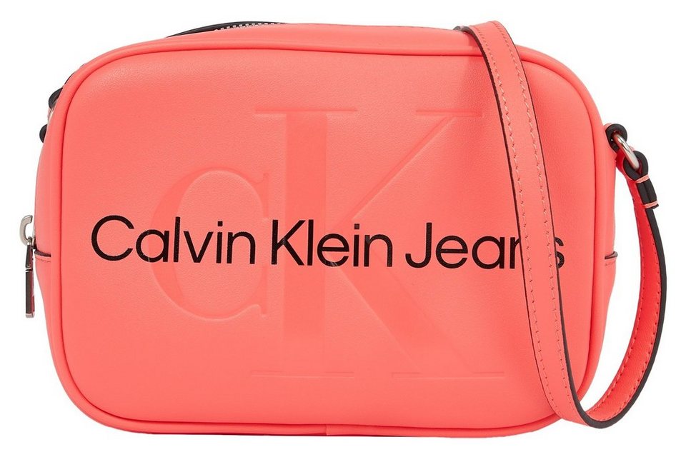 Klein BAG18 Mini Bag mit Calvin SCULPTED CAMERA MONO, großflächigem Jeans vorne Markenlogo
