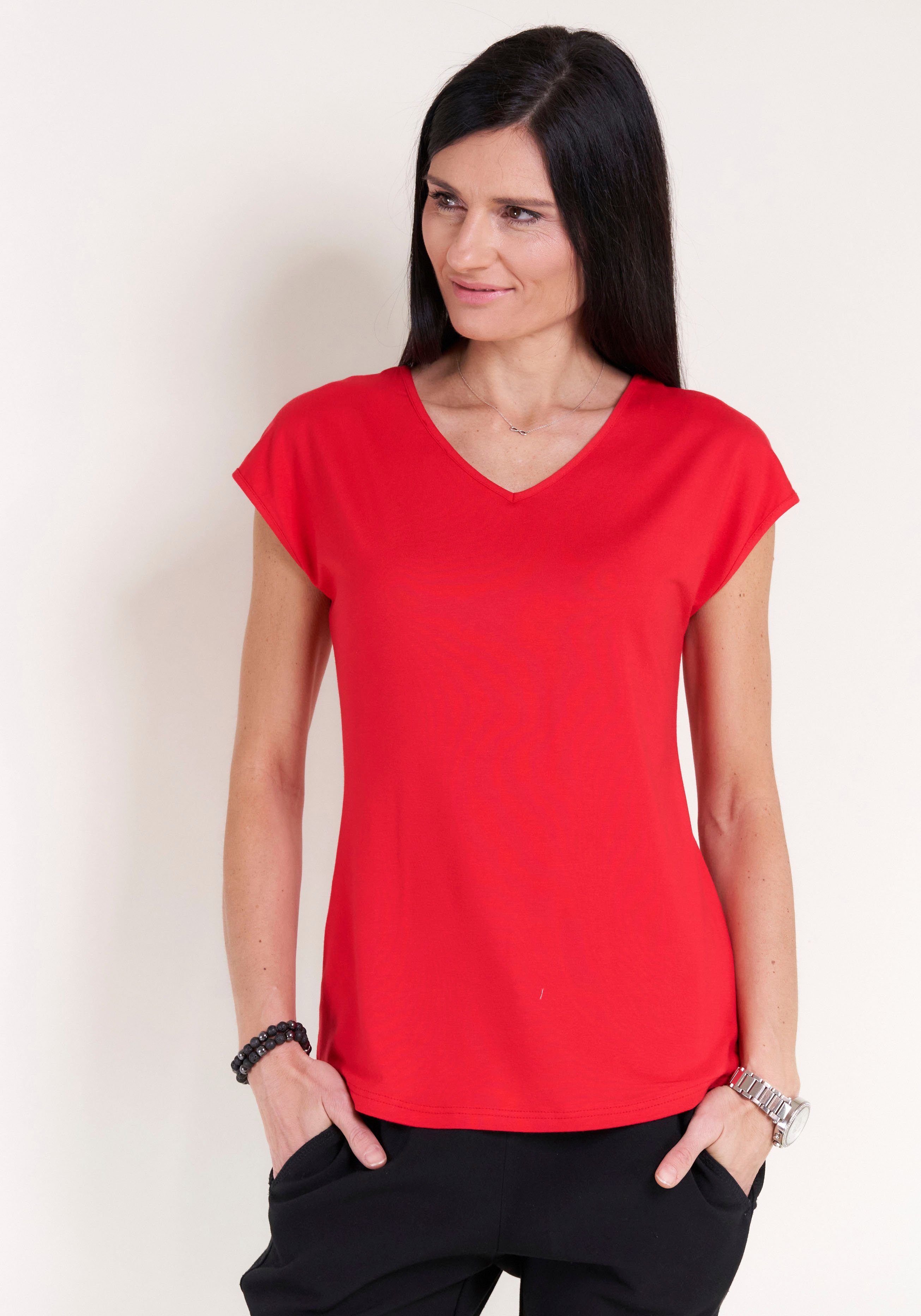 Seidel Moden T-Shirt mit V- oder günstig online kaufen