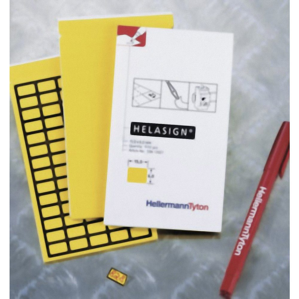 Etiketten HellermannTyton 598-92527 TAG125FB-270-YE Kabel-Etikett Helasign 38 x