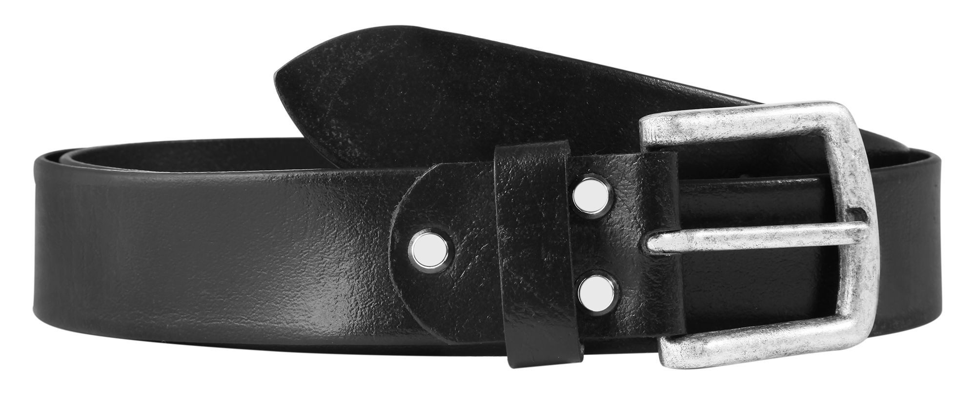 Ledergürtel hochwertiges Echt Leder, schwarz, 90 cm - 130 cm (Bundweite)