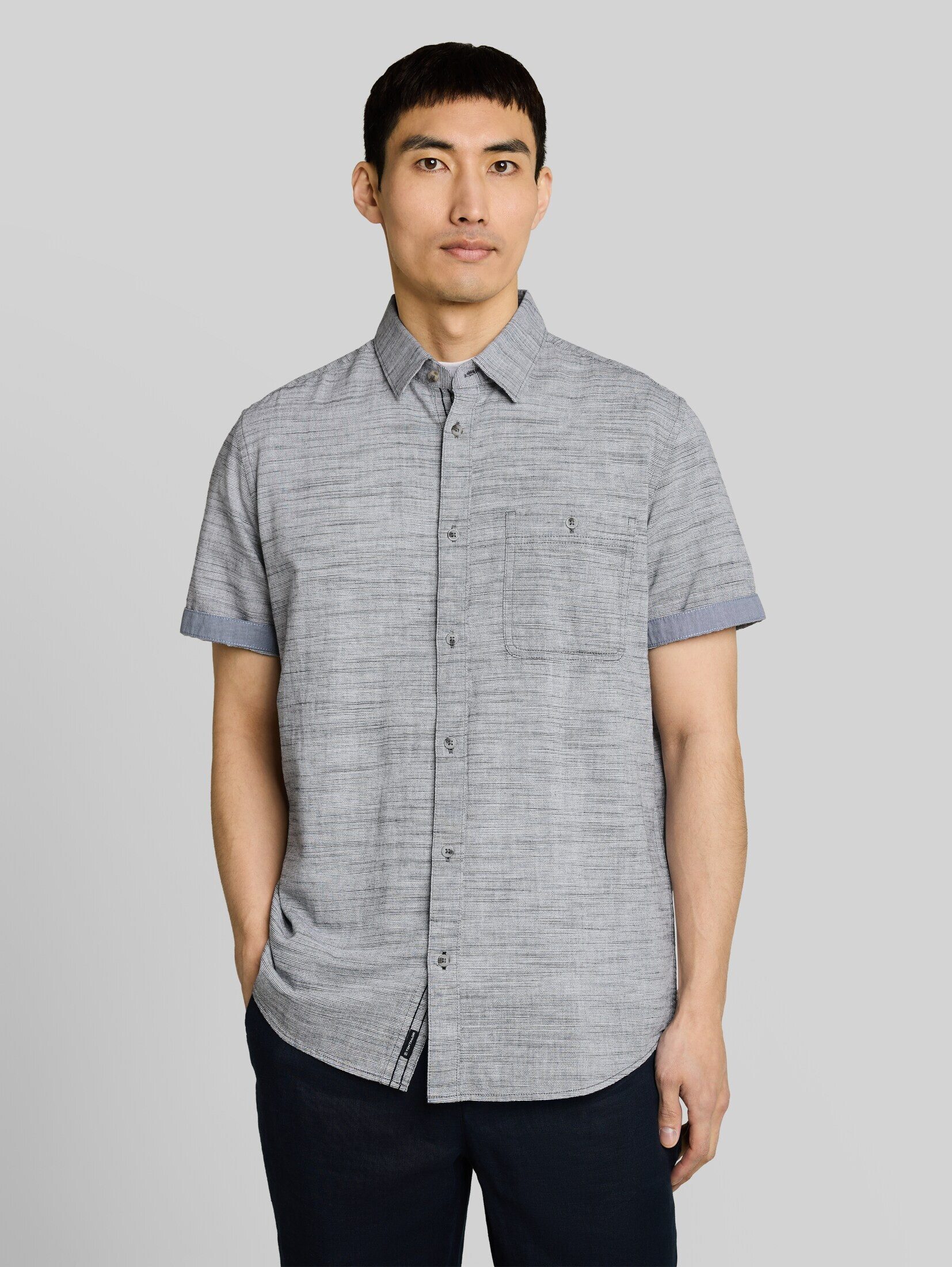 TOM TAILOR Kurzarmhemd Blusen & Shirts Regular Fit Kurzarmhemd aus Baumwolle