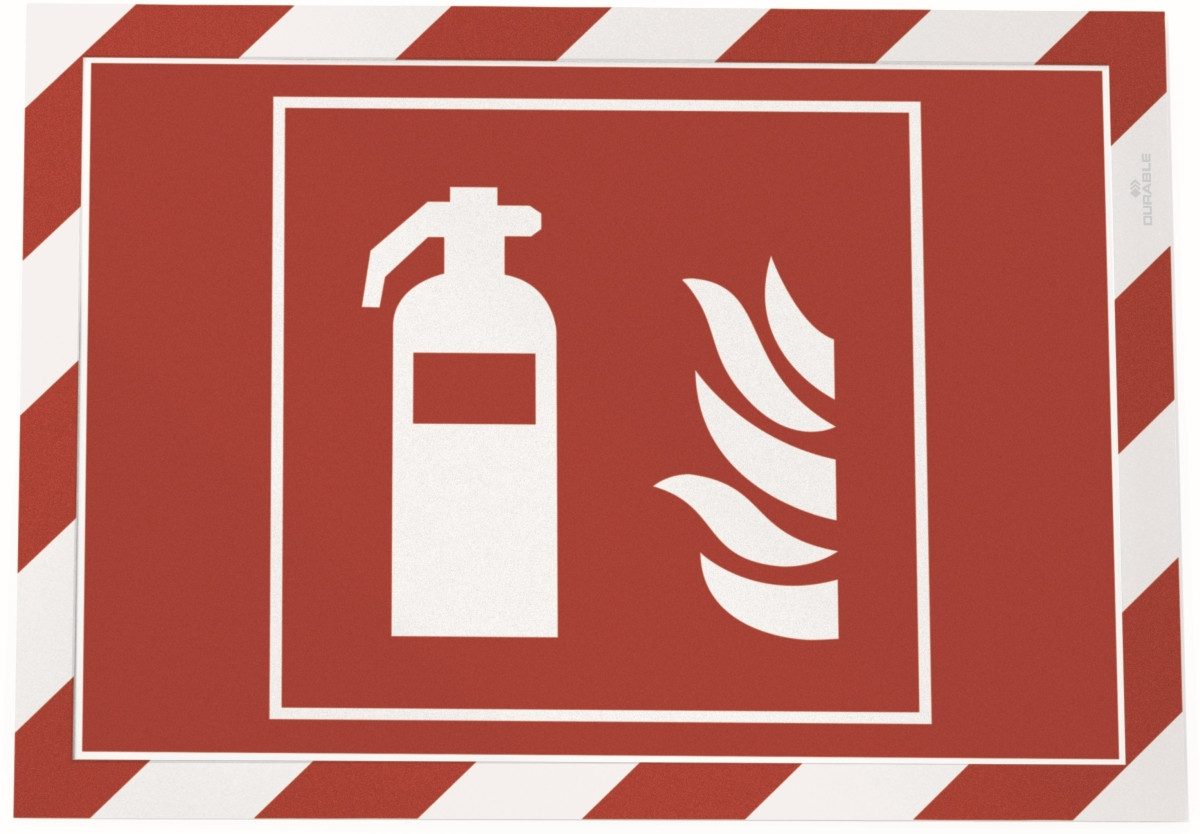 DURABLE Fächermappe Informationsrahmen Duraframe Security A4 VE=2 Stück weiß/rot