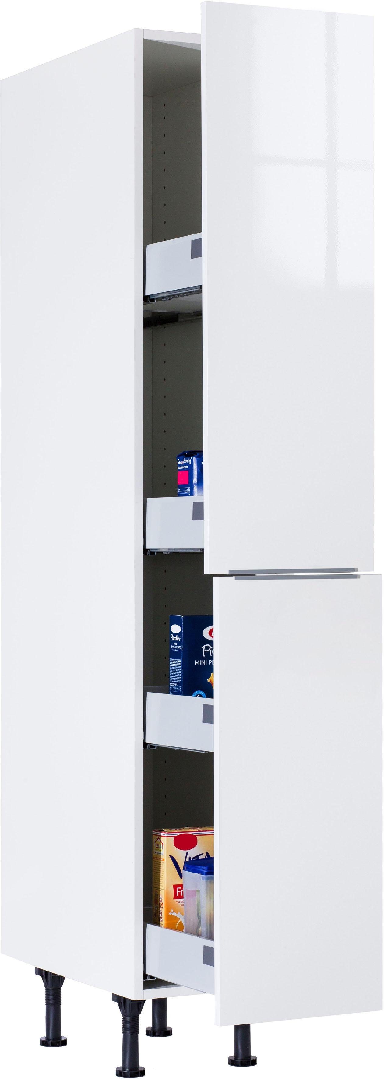 OPTIFIT Apothekerschrank Tara mit 2 Vollauszügen und 4 Ablagen, Soft-Close-Funktion, Breite 30 cm