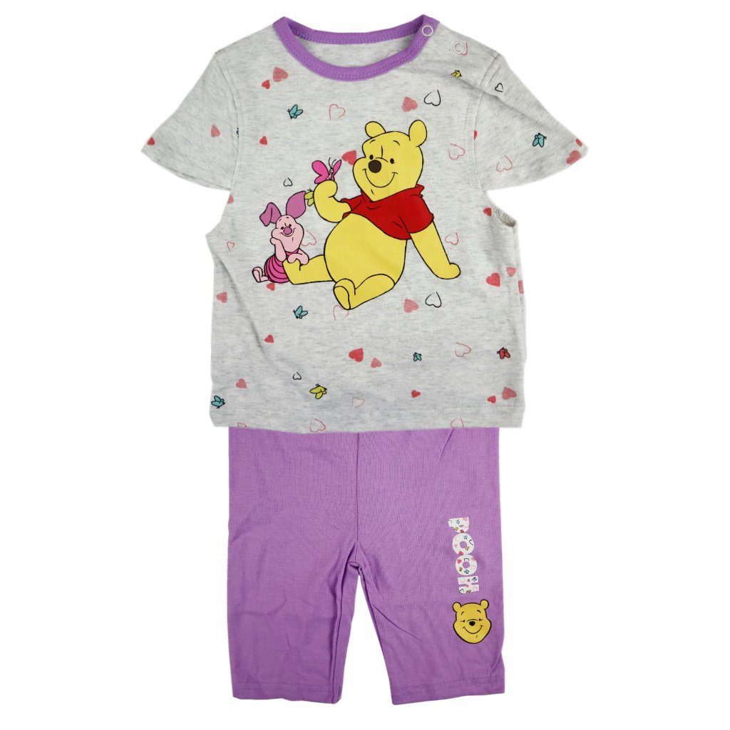 Winnie plus bis Puuh T-Shirt Baby 62 Ferkel Lila Shorts 100% Baumwolle und Print-Shirt Disney 86, Winnie Pooh Gr.