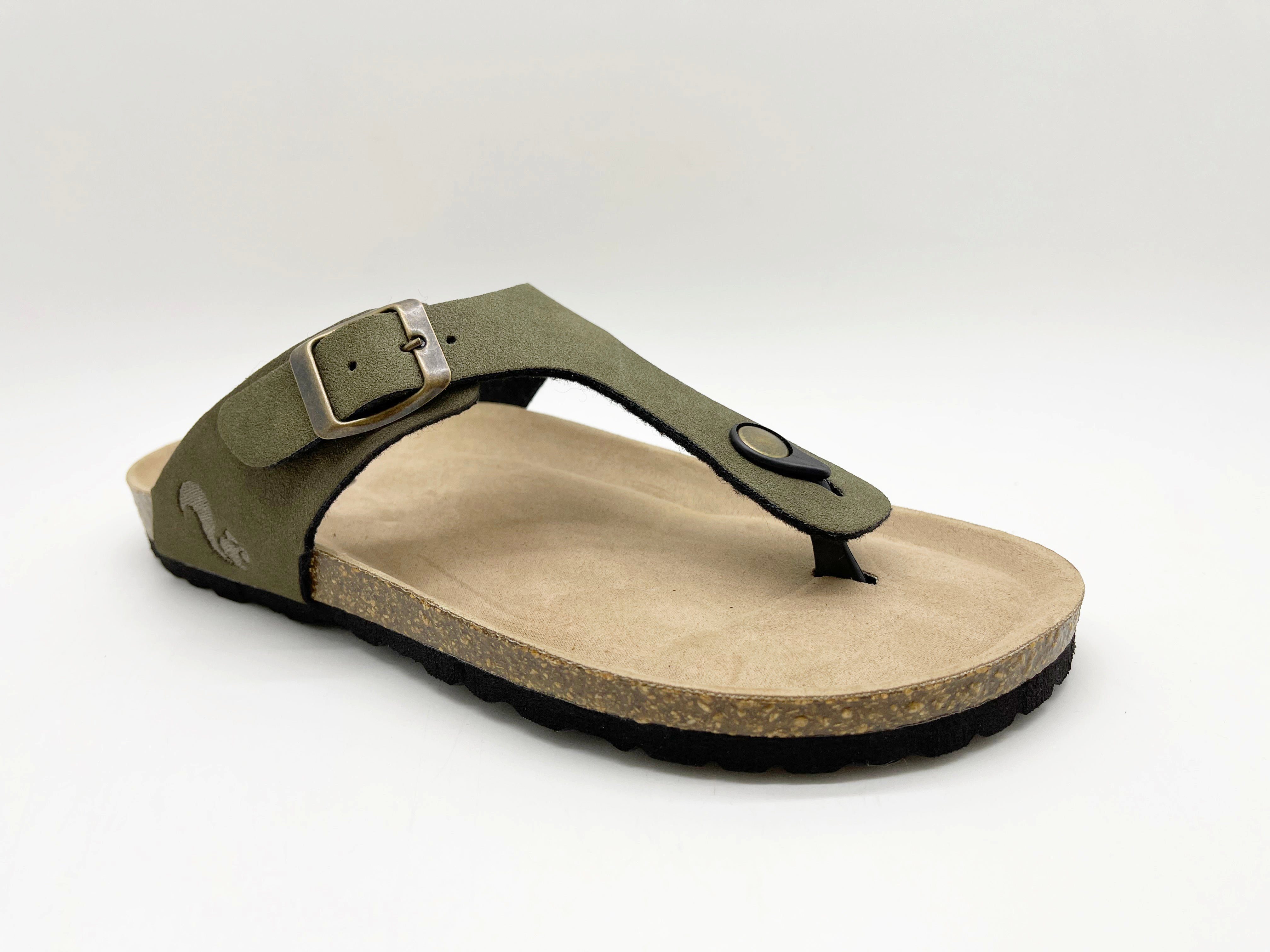 thies 1856 Eco Bio Vegan Sandal Thong Khaki Sandale