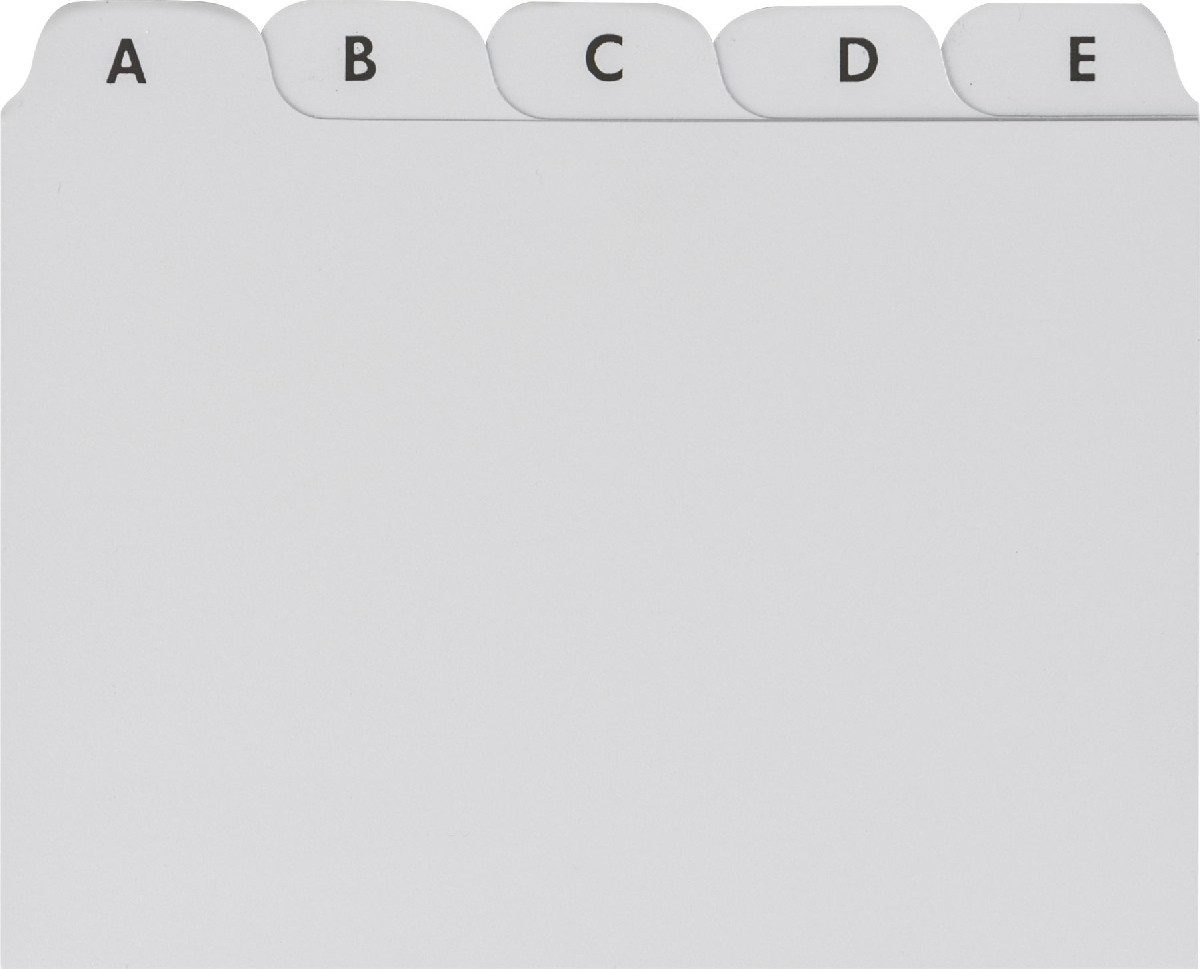 BRUNNEN Karteikasten Karteiregister A7 Kunststoff 25-teilig A-Z grau