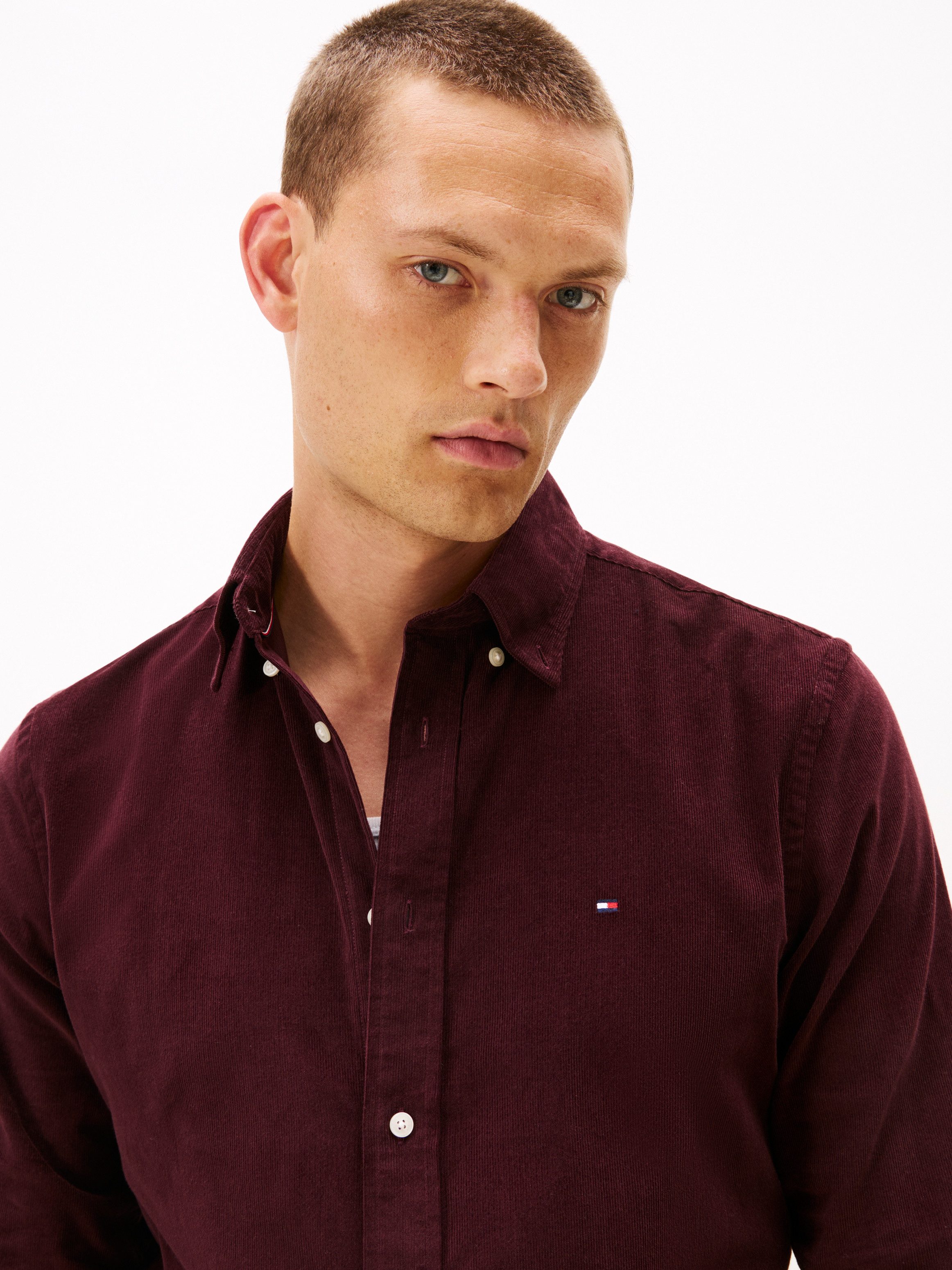 Tommy Hilfiger Langarmhemd SOLID CORDUROY SHIRT Regular fit Cordhemd günstig online kaufen