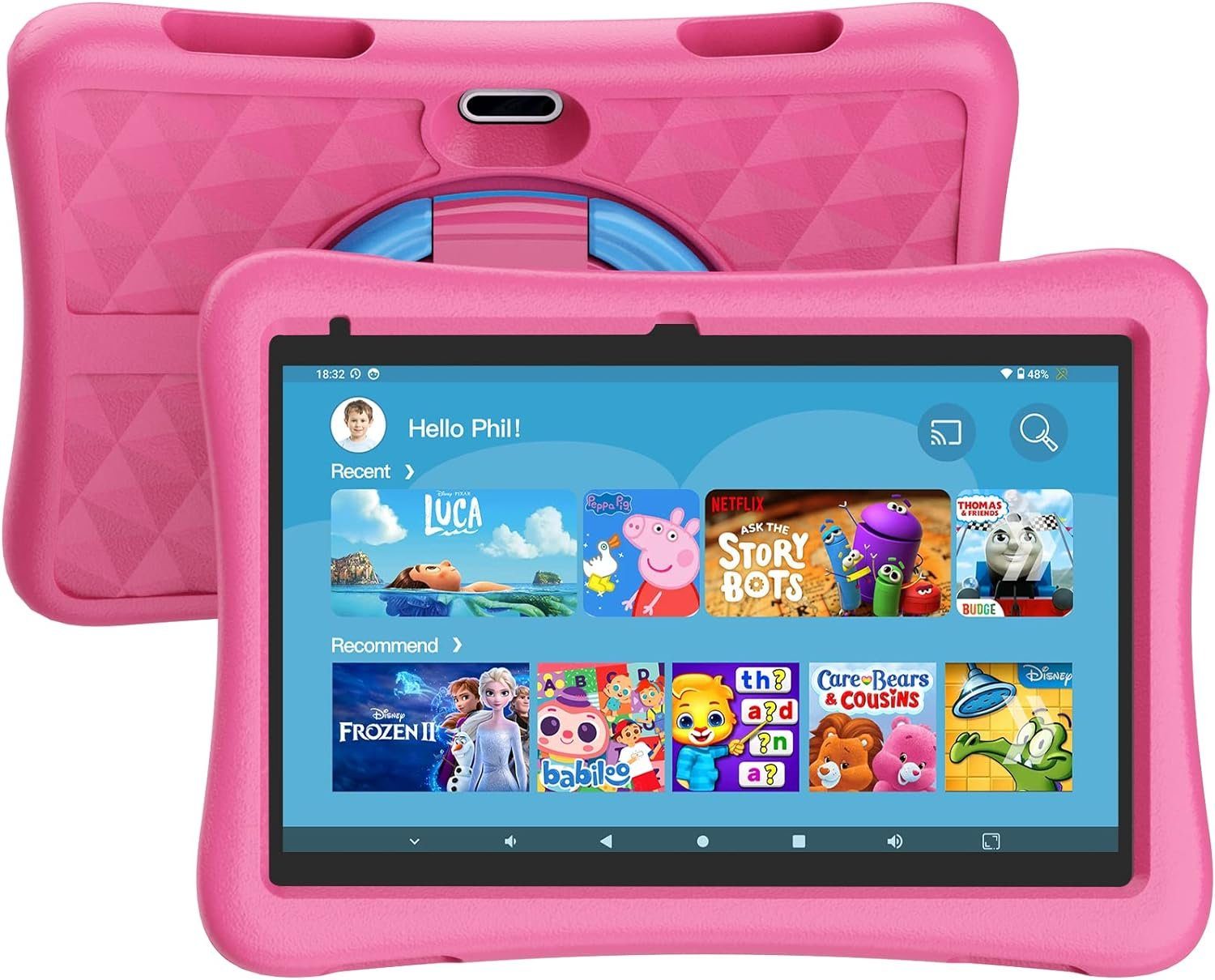 KYASTER Tablet (10", Android 12 Go OS, HD 5G WiFi6 Kinder-Tablet,  Quad-Core, 2GB+32GB 7000mAh Kindersicherung)