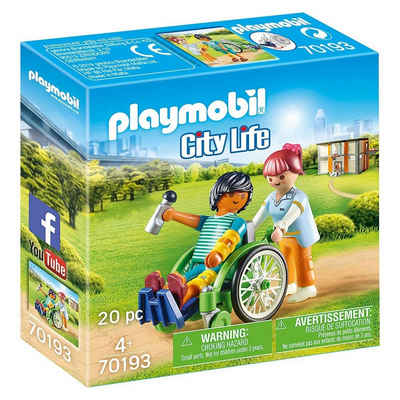 Playmobil® Spielfigur PLAYMOBIL® 70193 - City Life - Patient mit Rollstuhl