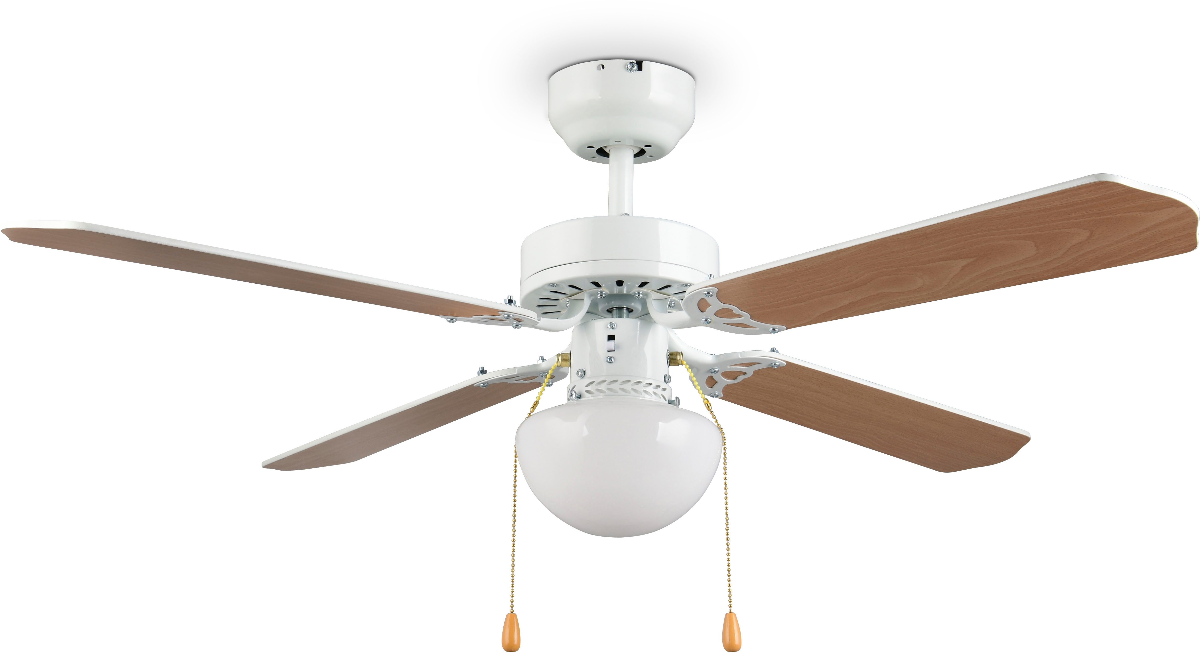 Reality Leuchten Deckenleuchte HAMMERFEST mit Ventilator, Deckenventilator mit Zugschalter, 3 Stufen, Ein-/Ausschalter, Ventilatorfunktion, getrennt schaltbar, Leuchtmittel wechselbar, warmweiß - kaltweiß, exkl 1x E27 Leuchtmittel, Ø 106cm Höhe 40cm, Vor-