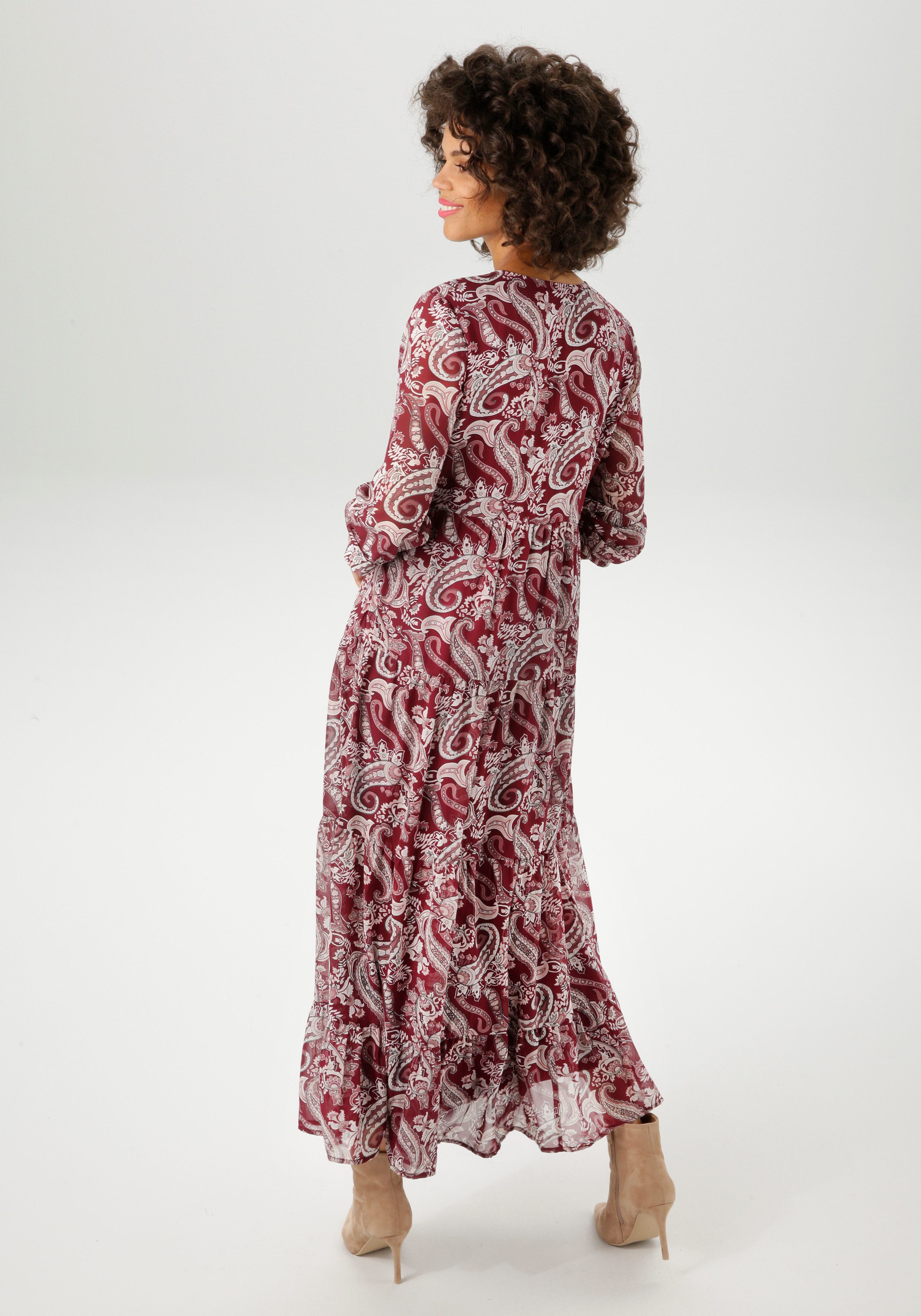 Aniston CASUAL Maxikleid mit farbharmonischem Paisley-Muster günstig online kaufen