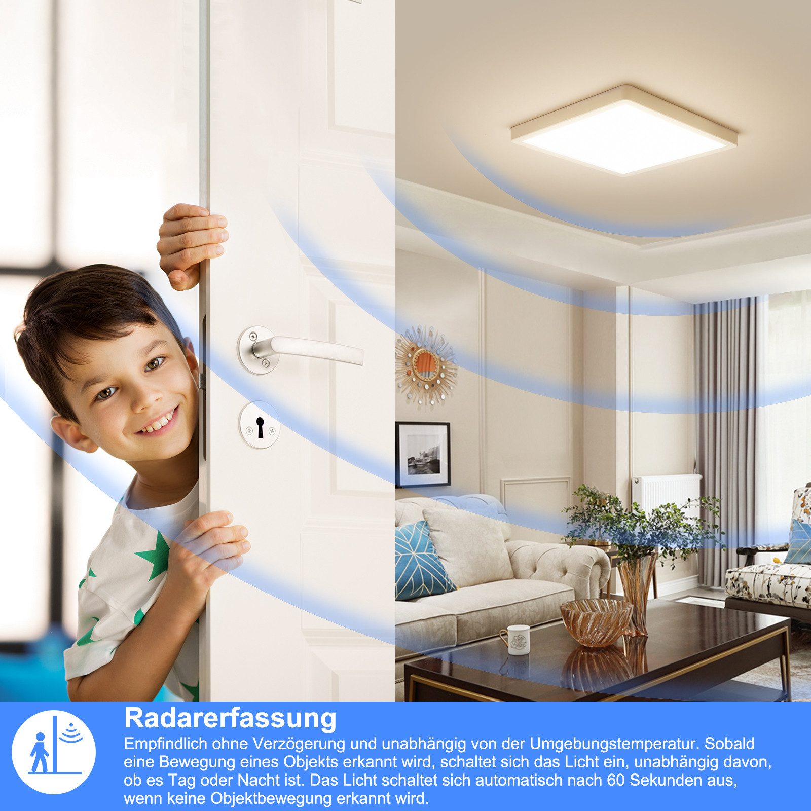Oraymin Deckenleuchten LED Deckenleuchte mit Radar günstig online kaufen