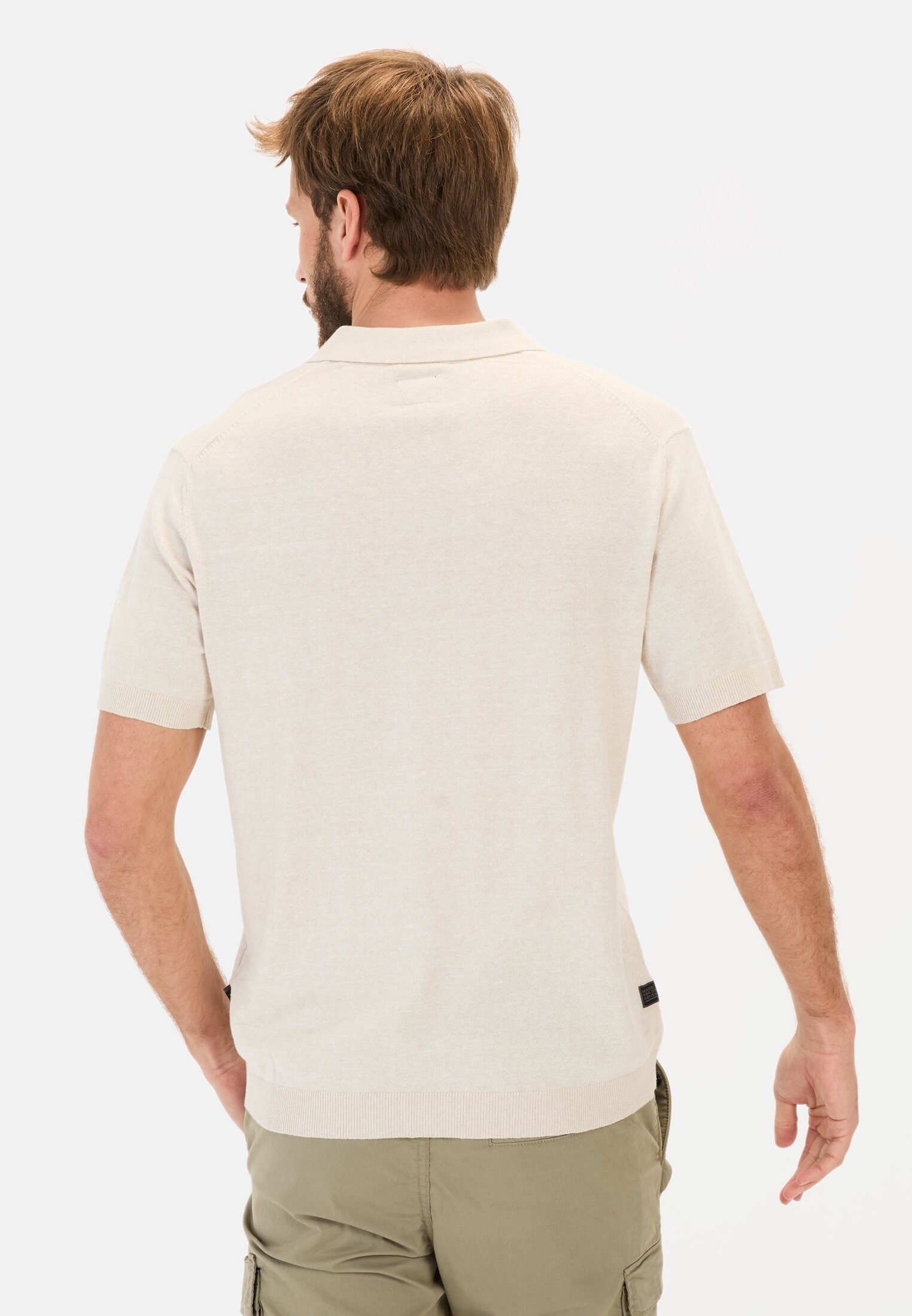 camel active Poloshirt aus Baumwoll-Leinen-Mix Shirts_Poloshirt günstig online kaufen