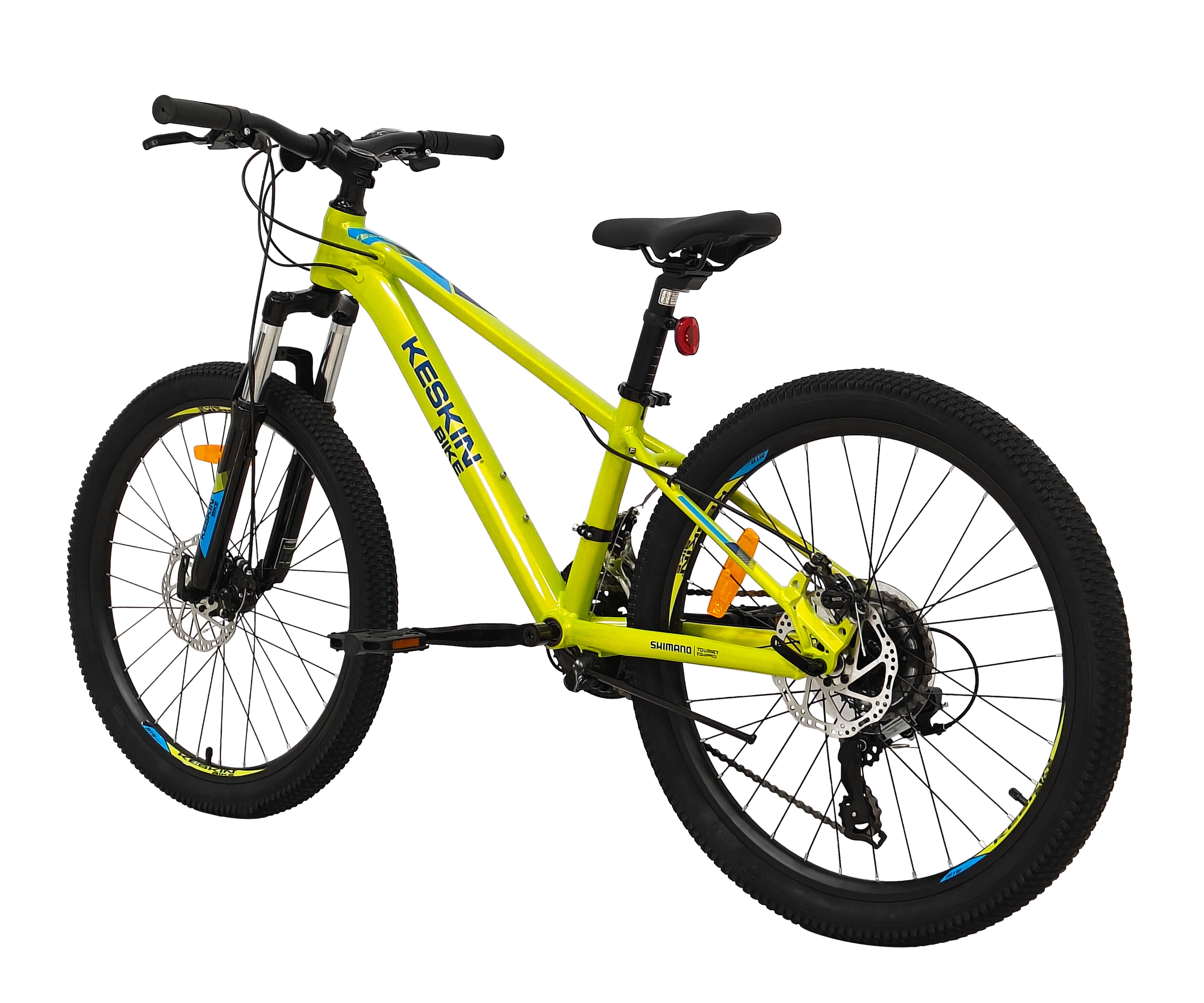 Keskin eBike Mountain Bike Keskin MTB1 – 24-inch Mountain Bike – lightweight aluminum frame, 21-speed Shimano RD-TY300/EF500 derailleur, derailleur gears, (aluminum frame, mechanical disc brakes), with 24" x 2.35" pneumatic tires, ideal for off-road and everyday use