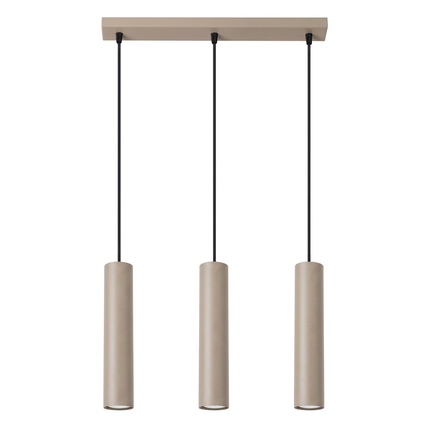 SOLLUX lighting Hängeleuchte Pendelleuchte LAGOS 3L taupe, Nicht enthalten