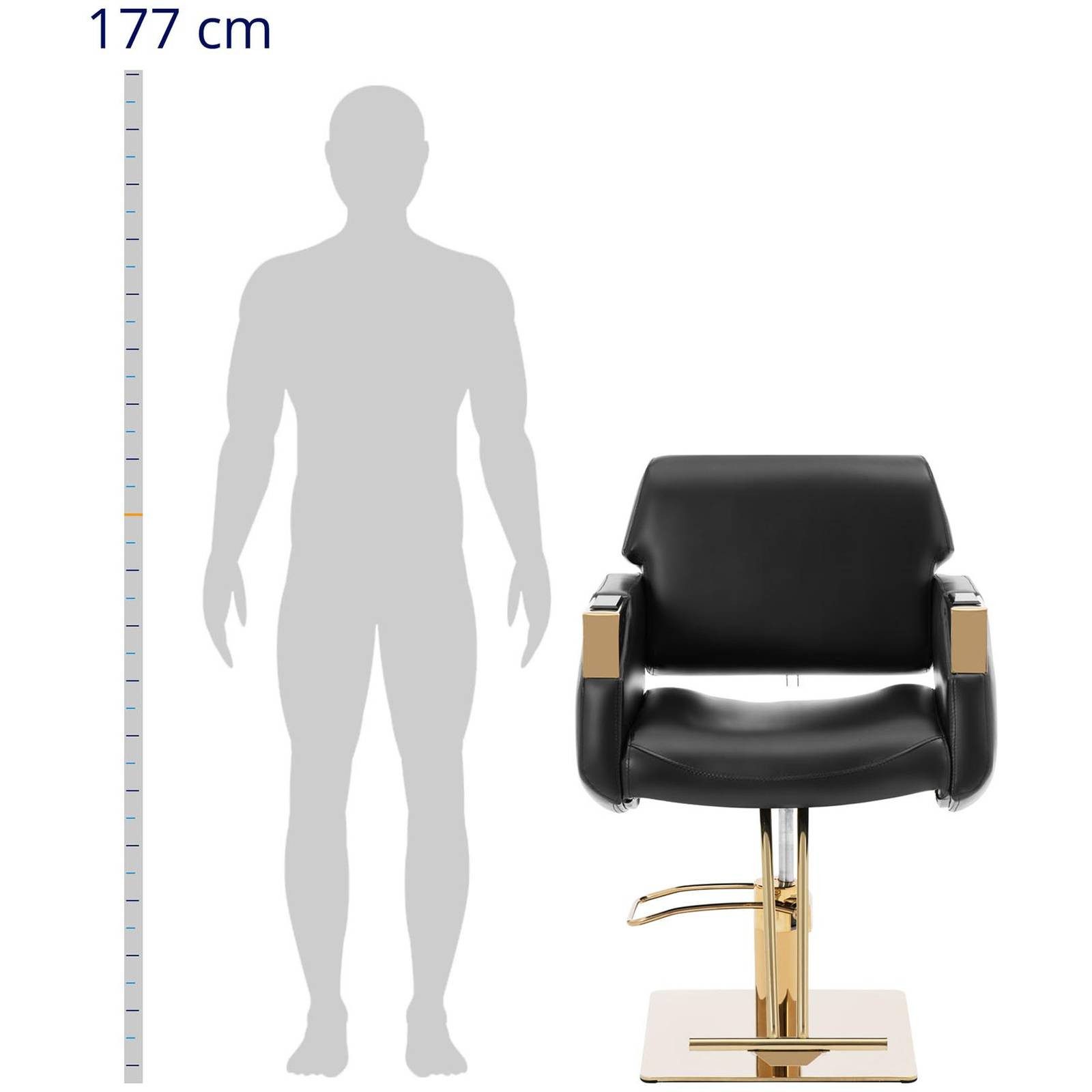 Physa Armlehnstuhl Friseurstuhl mit Fußstütze Barber-Stuhl günstig online kaufen