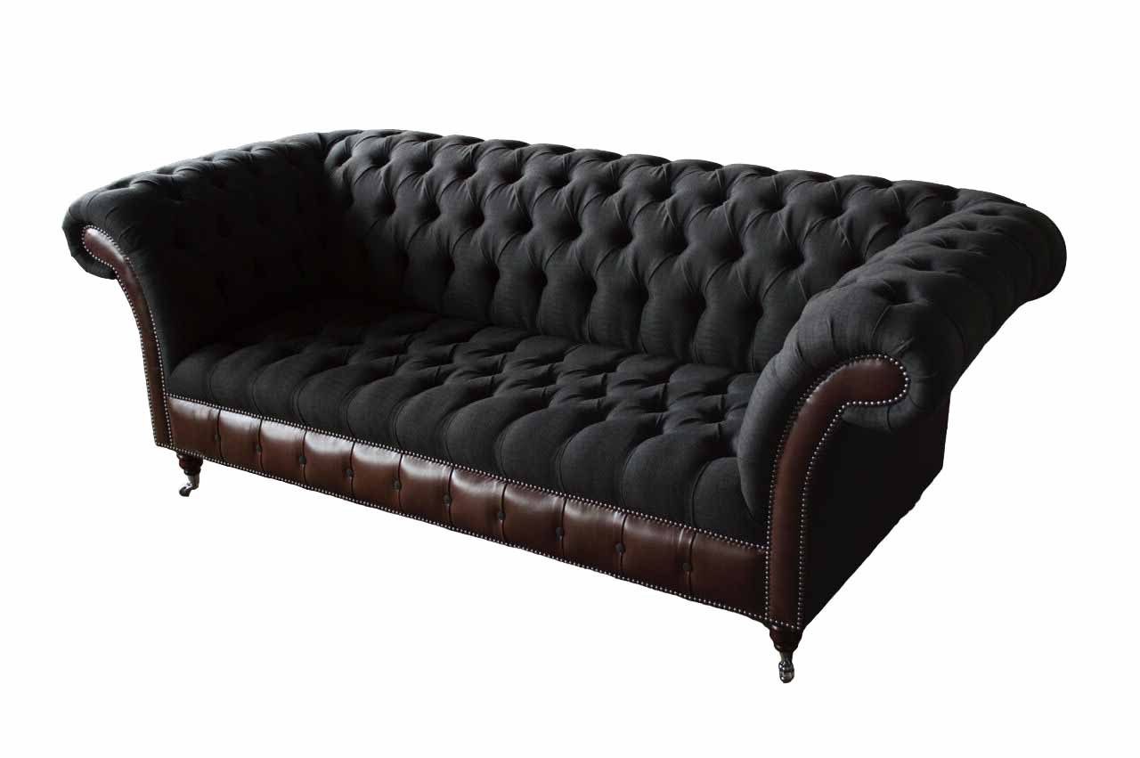 JVmoebel Wohnzimmer Chesterfield-Sofa, Chesterfield Klassisch Sofa Couch Design Dreisitzer Sofas