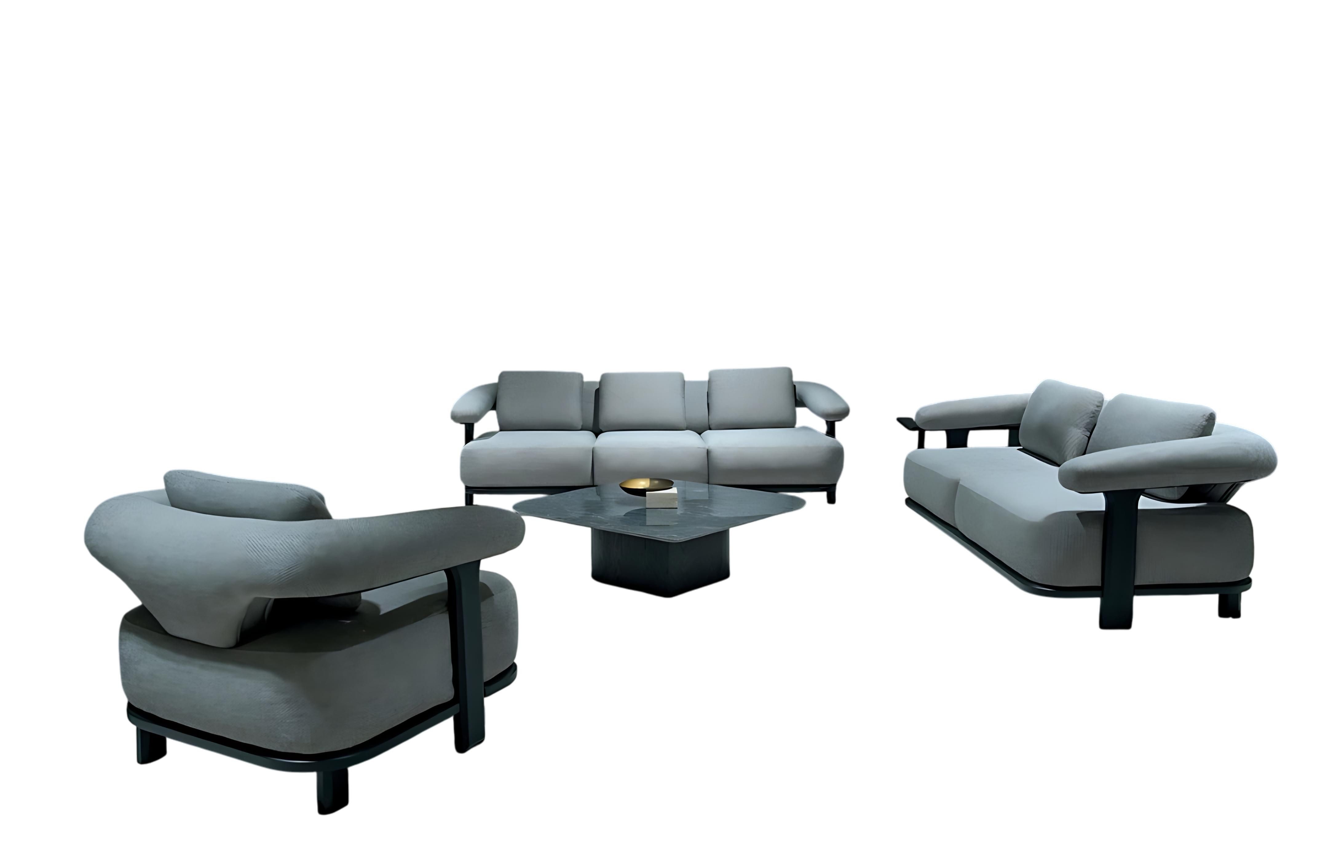 JVmoebel Polstergarnitur Moderne Couch Set Sofagarnitur Polsergarnitur Couch Sofa, (4-tlg., Sofa 3 Sitzer, Sofa 2 Sitzer, Sessel), Made in Europe