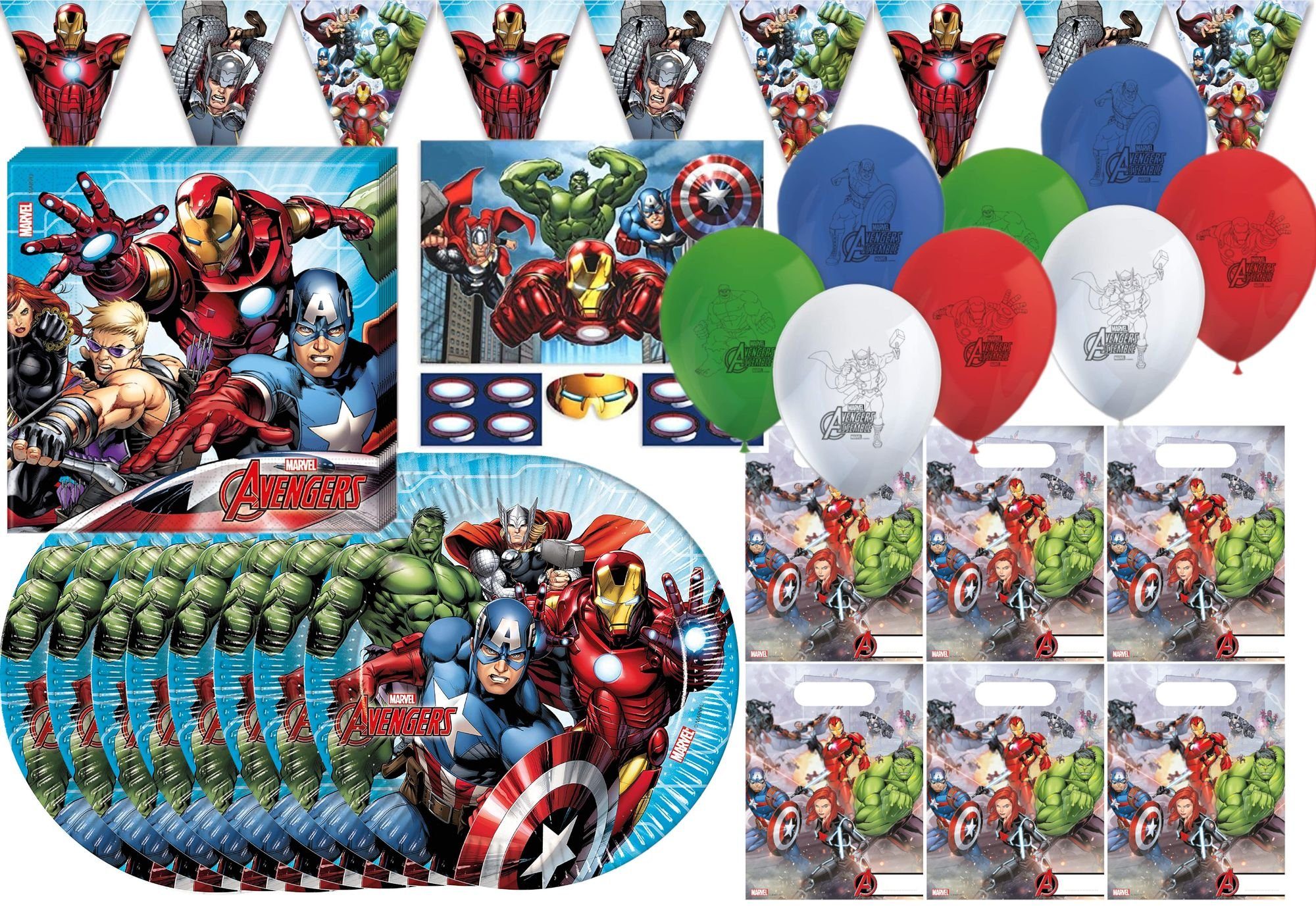 Procos Spiel, Party-Dekoration »Marvel Avengers - Kindergeburtstags-Set  (44-teilig)« online kaufen | OTTO